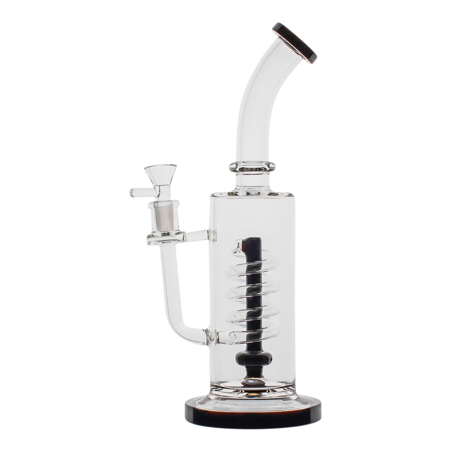 Twisting Helix Perc Bong 12in Borosilicate Glass