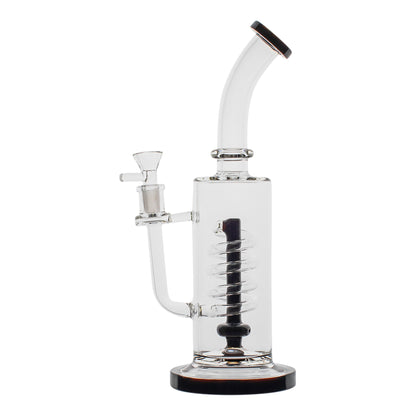 Twisting Helix Perc Bong 12in Borosilicate Glass