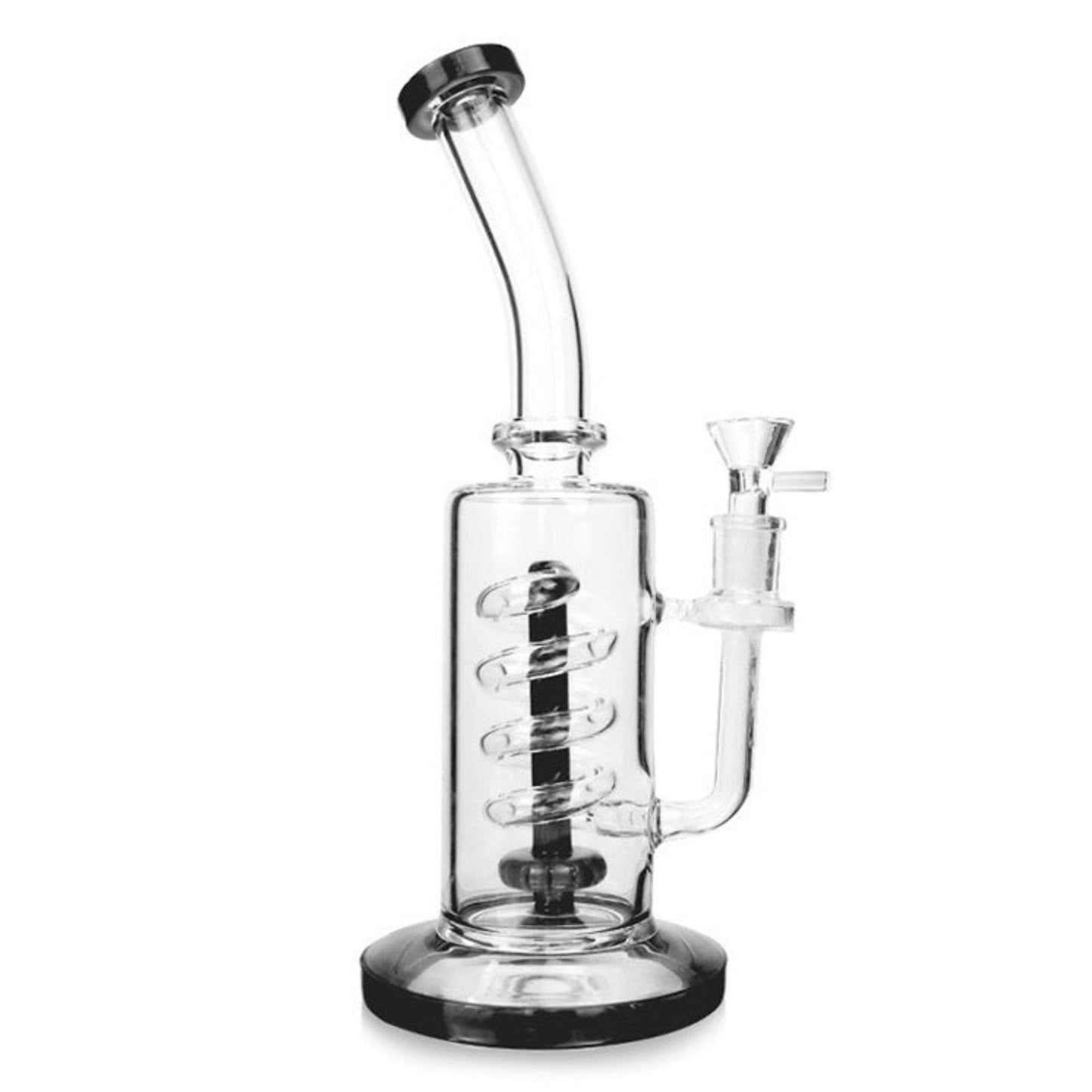 Twisting Helix Perc Bong 12in Borosilicate Glass