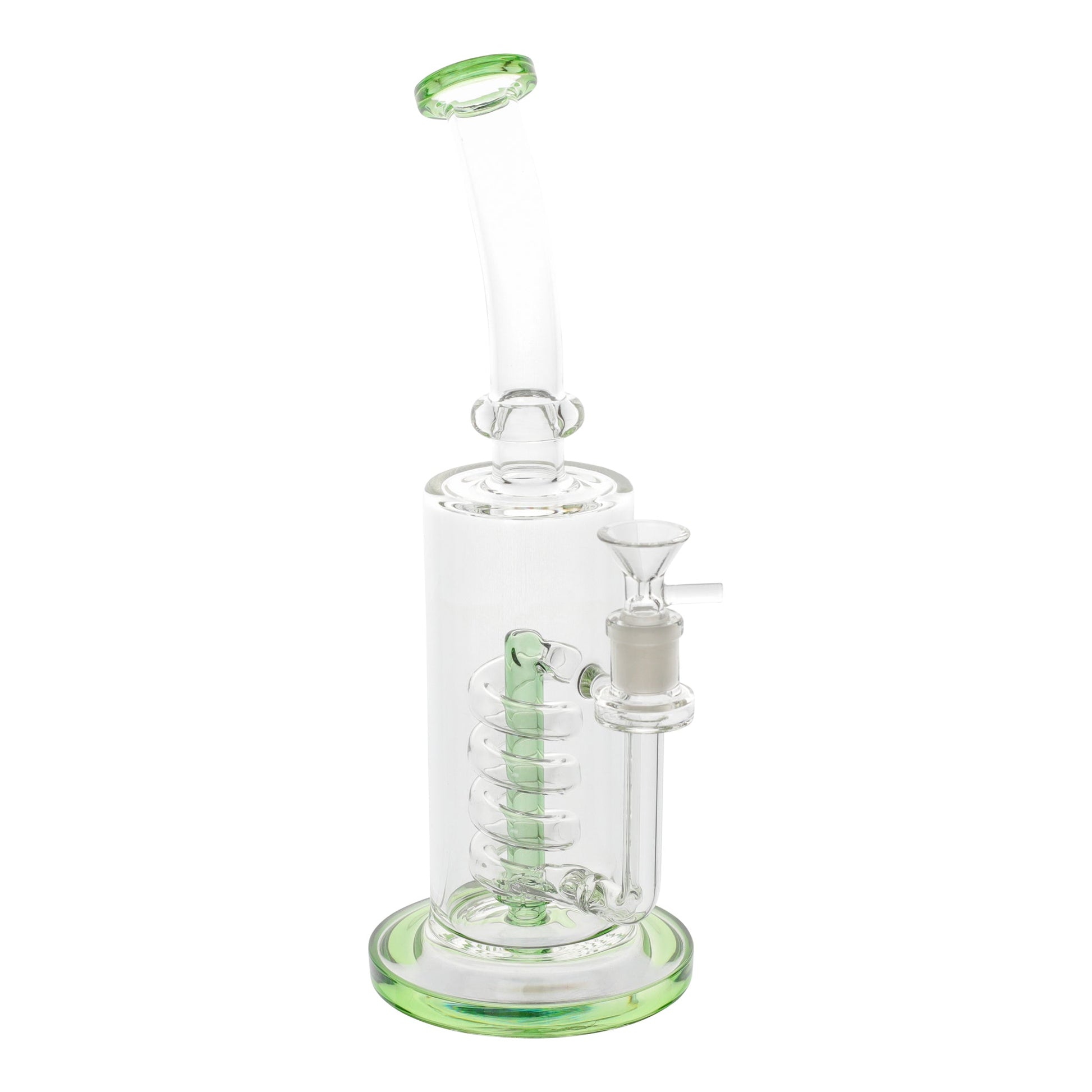 Twisting Helix Perc Bong 12in Borosilicate Glass