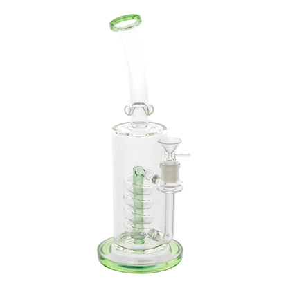 Twisting Helix Perc Bong 12in Borosilicate Glass