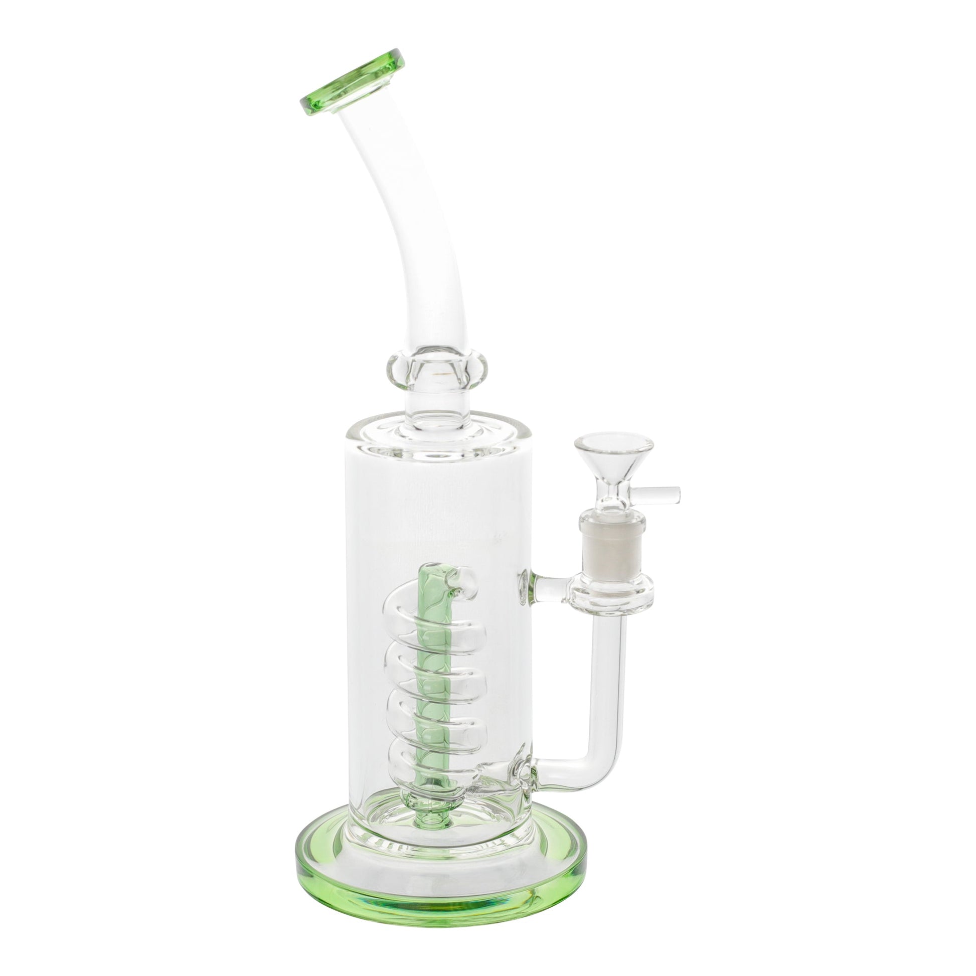 Twisting Helix Perc Bong 12in Borosilicate Glass