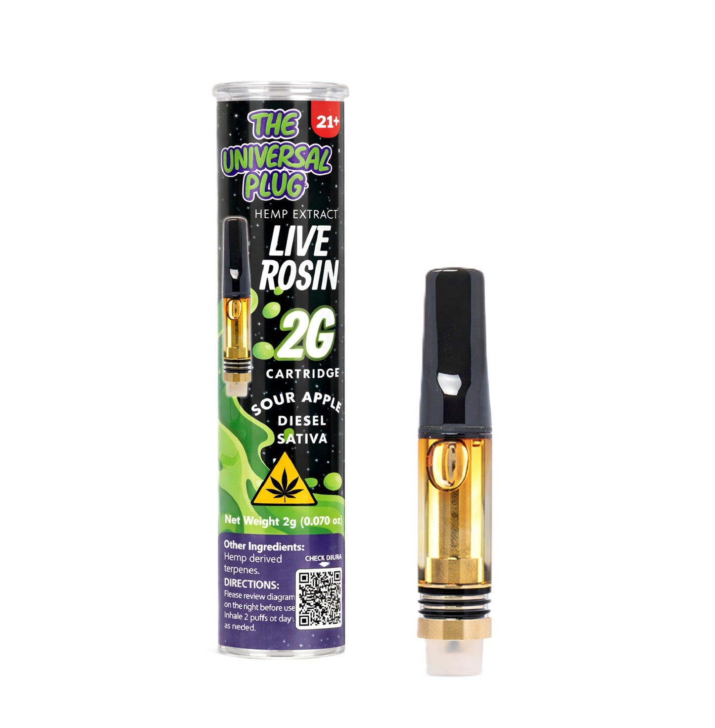 Universal Plug THC Live Rosin Cartridge 2000mg