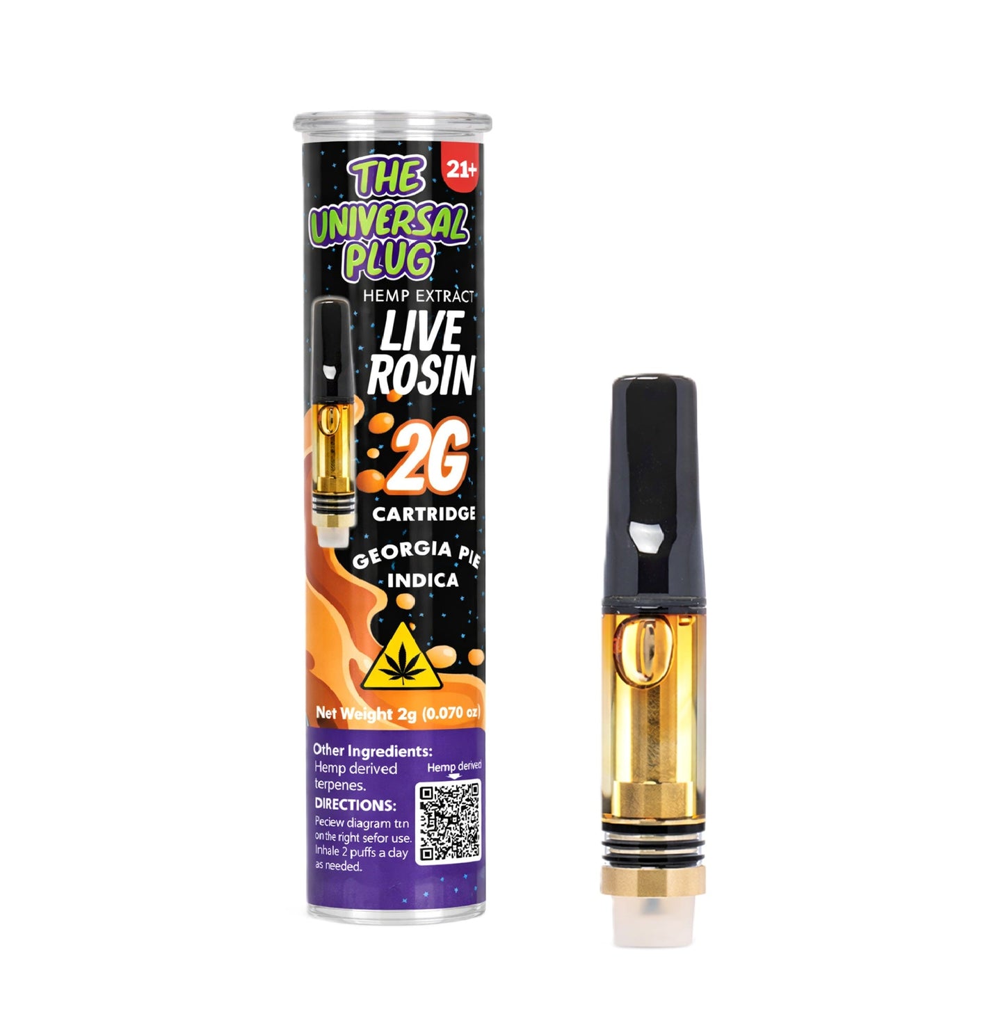 Universal Plug THC Live Rosin Cartridge 2000mg