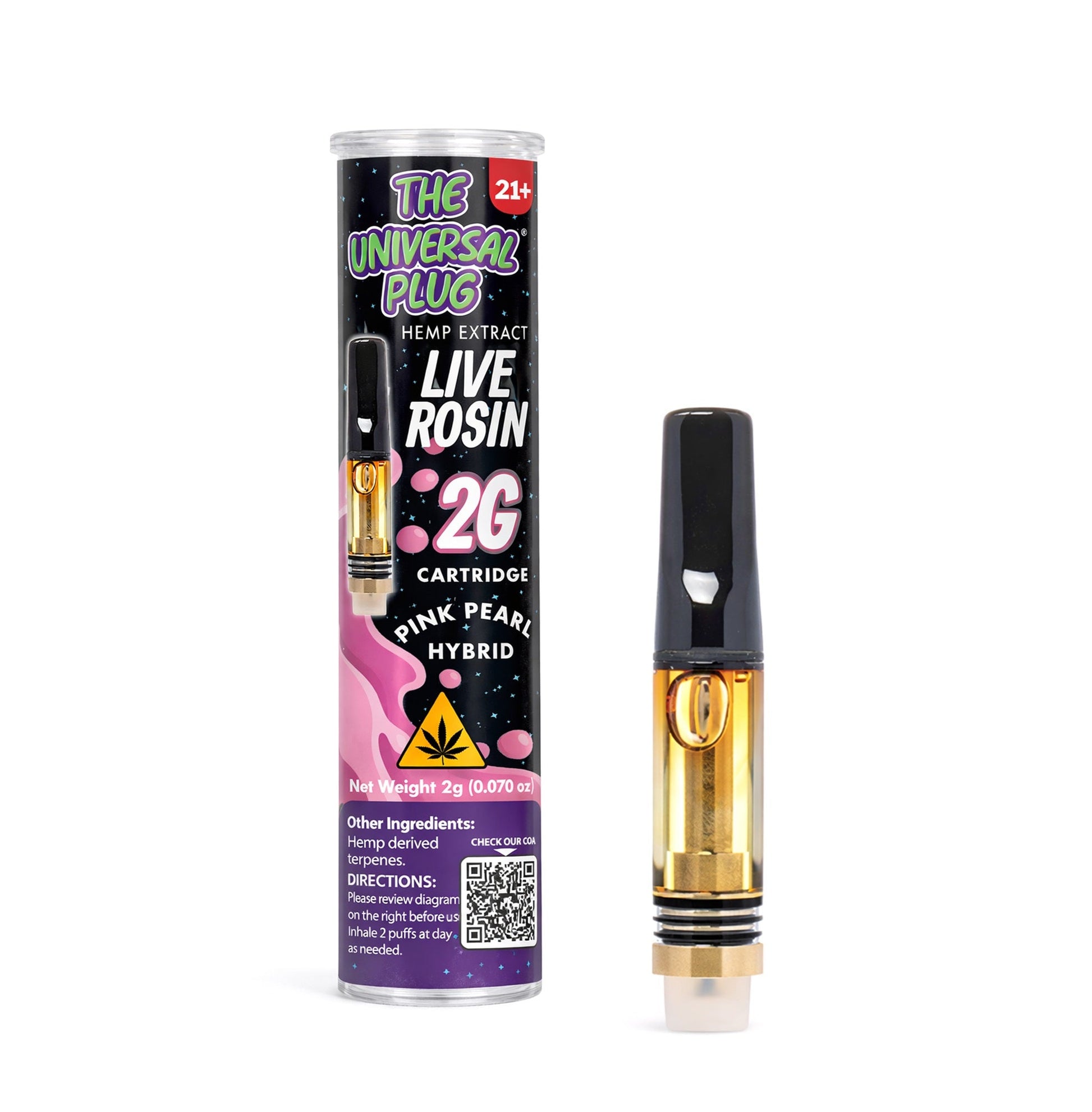Universal Plug THC Live Rosin Cartridge 2000mg