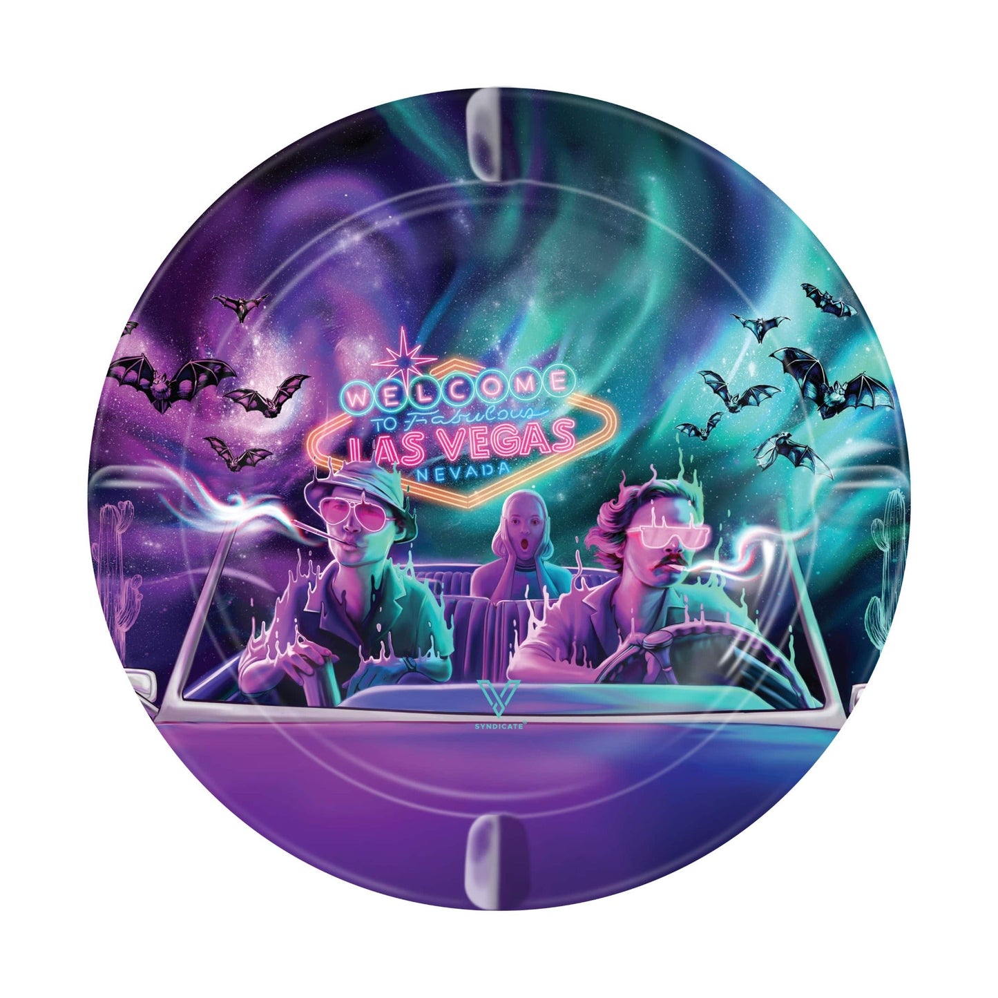 V Syndicate Bat Country Metal Ashtray 5in