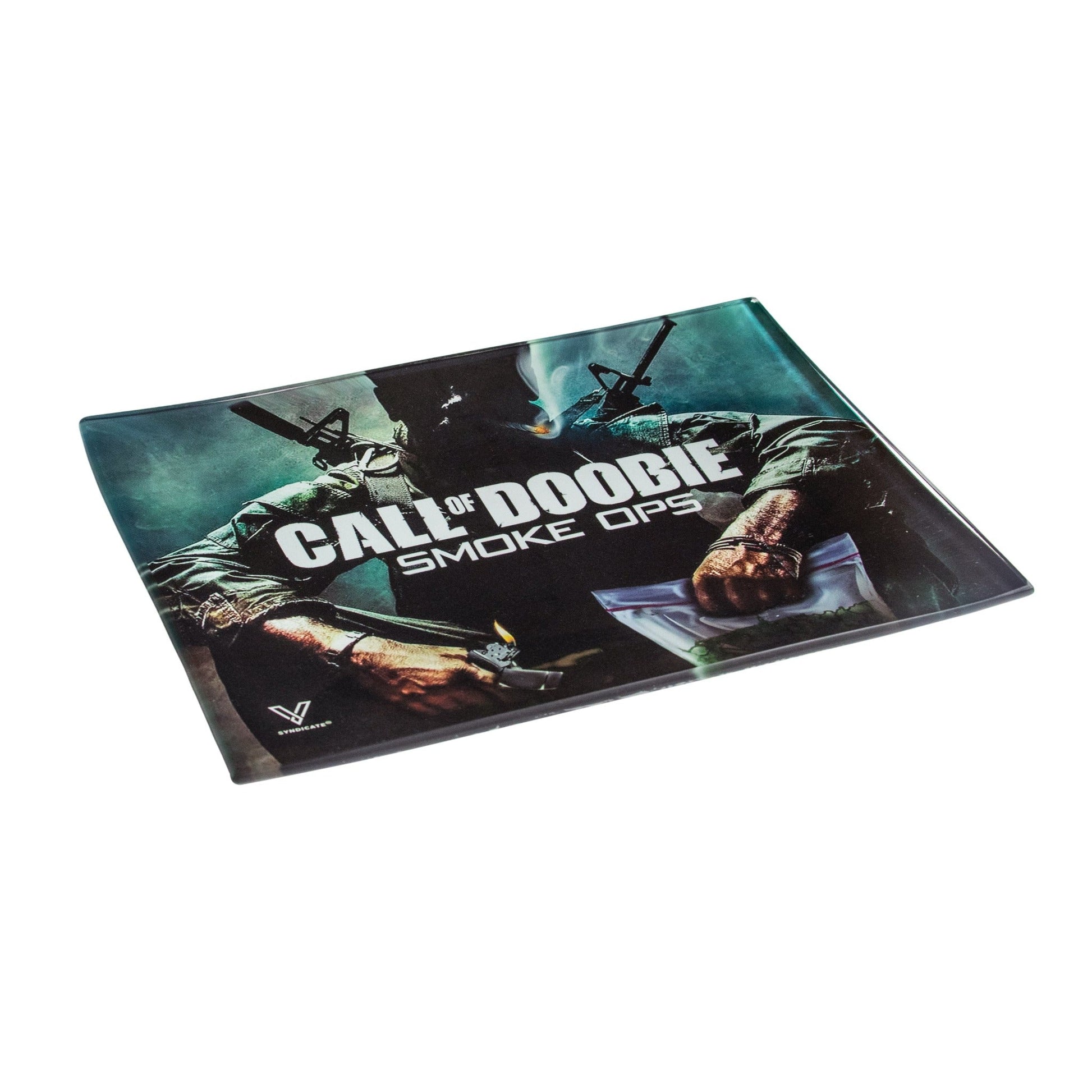 V Syndicate Call of Doobie Glass Rolling Tray 6.75in