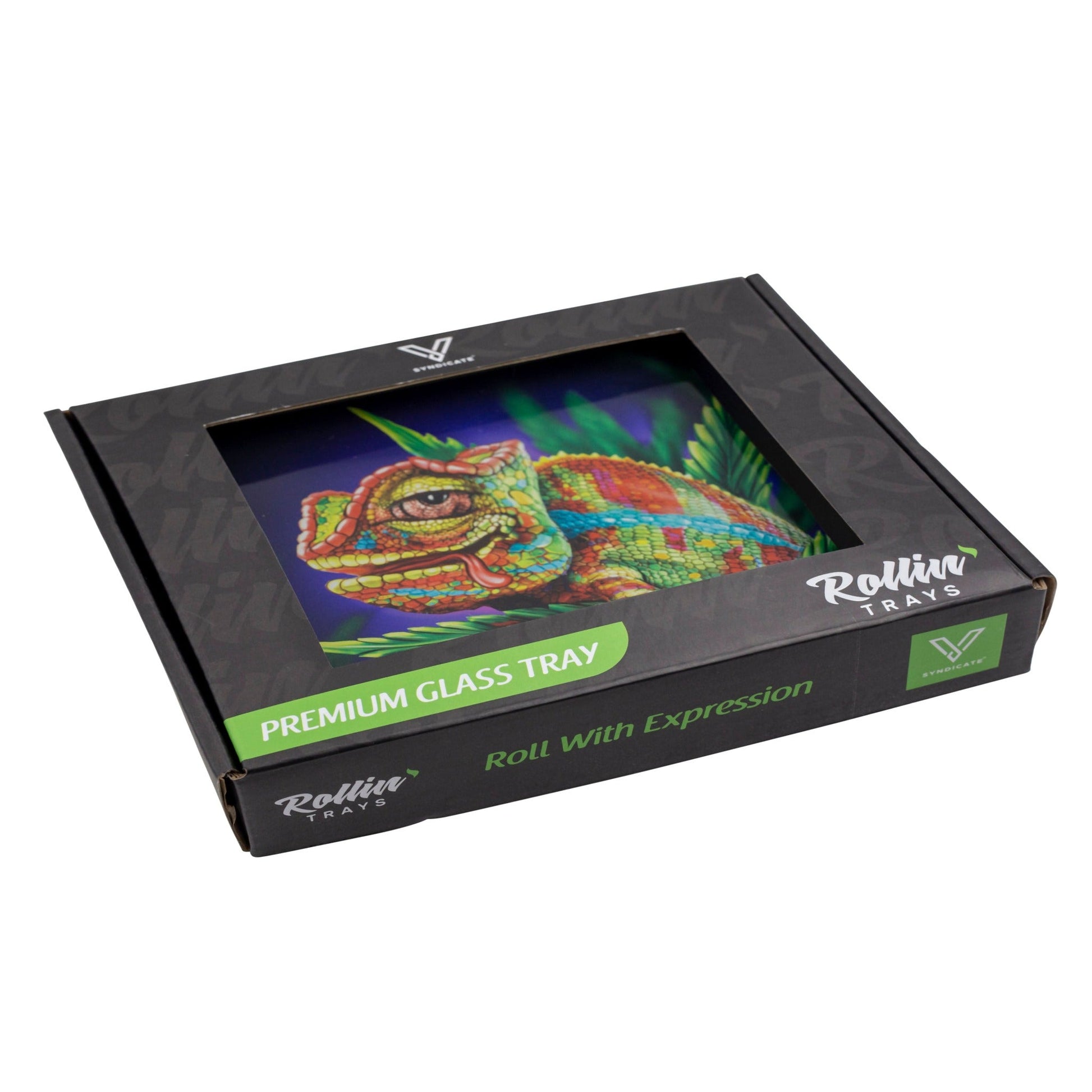 V Syndicate Cloud 9 Chameleon Glass Rolling Tray 6.75in