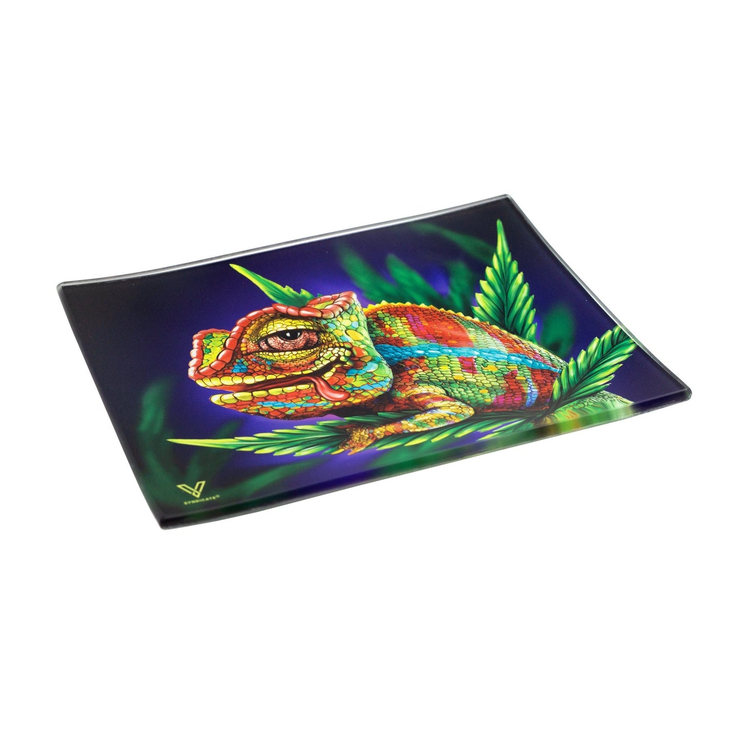 V Syndicate Cloud 9 Chameleon Glass Rolling Tray 6.75in