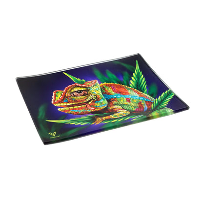 V Syndicate Cloud 9 Chameleon Glass Rolling Tray 6.75in