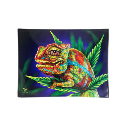 V Syndicate Cloud 9 Chameleon Glass Rolling Tray 6.75in