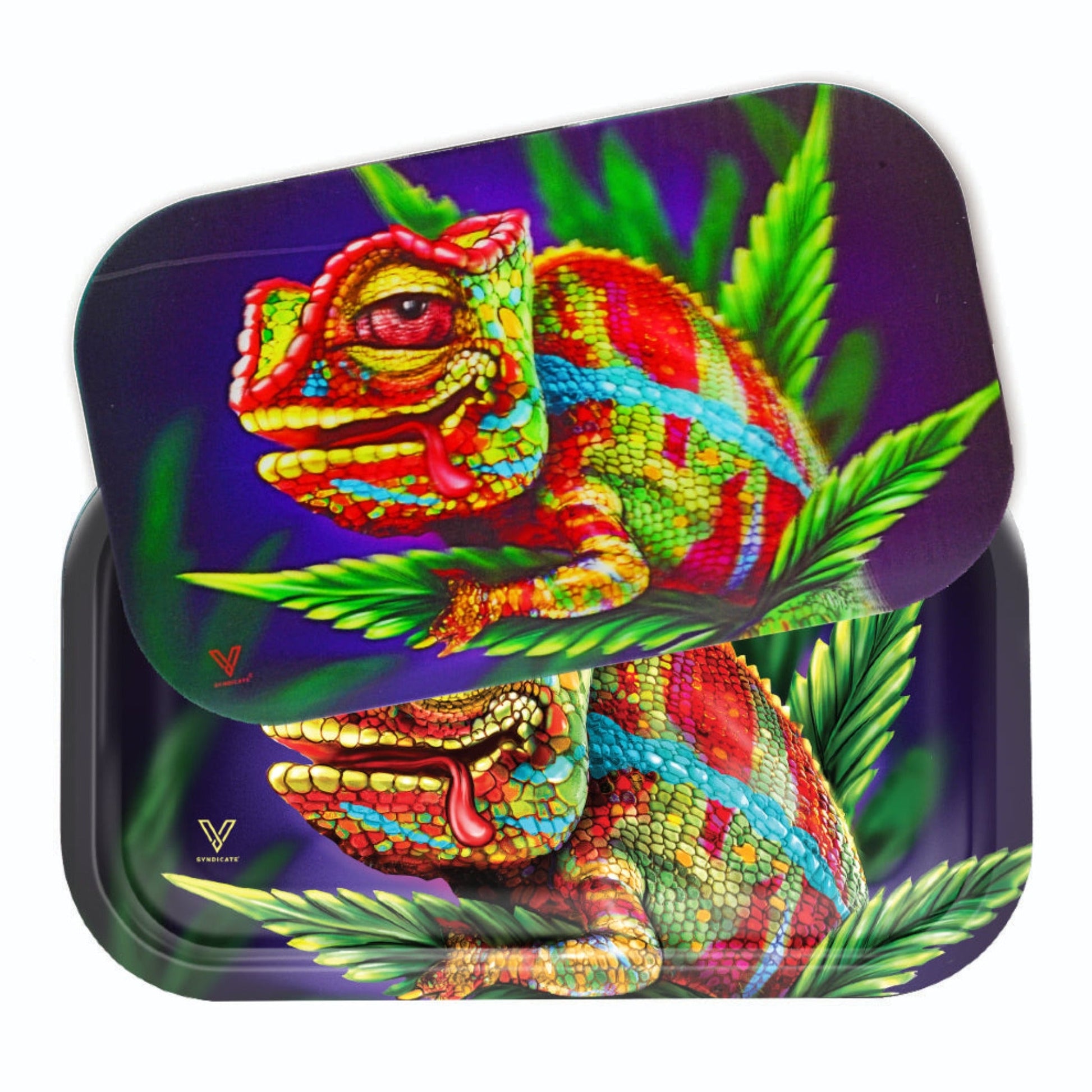 V Syndicate Cloud 9 Chameleon Roll n Go Set Rolling Tray 7in Metal