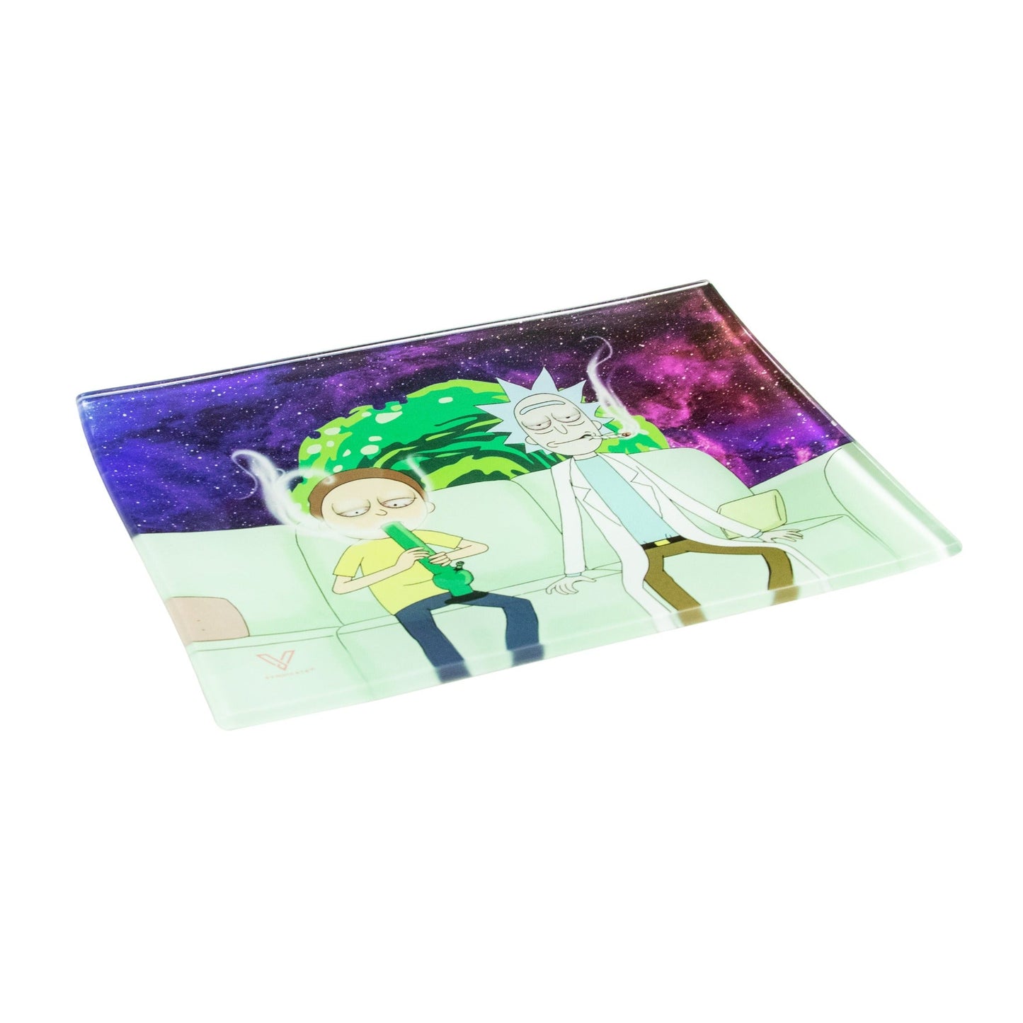 V Syndicate Couch Lock Glass Rolling Tray 6.75in