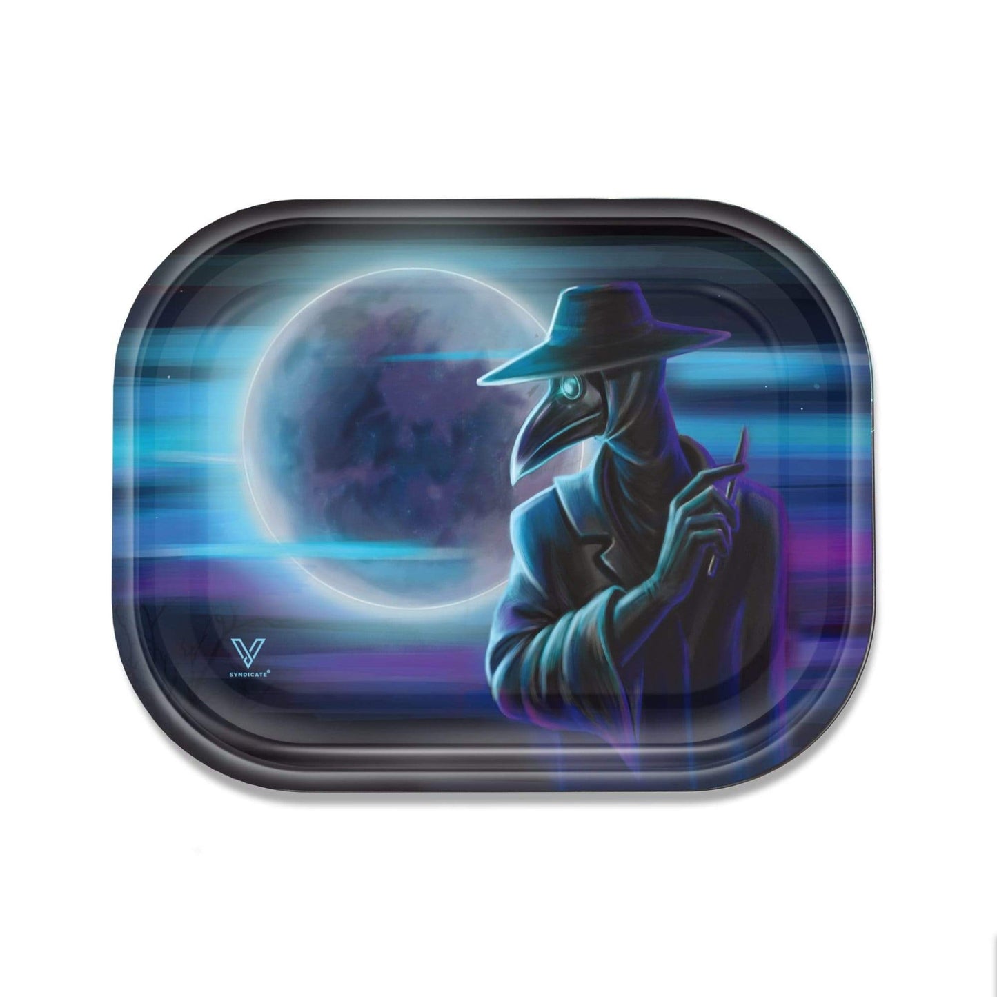 V Syndicate Dark Traveler Metal Rolling Tray 10.5in