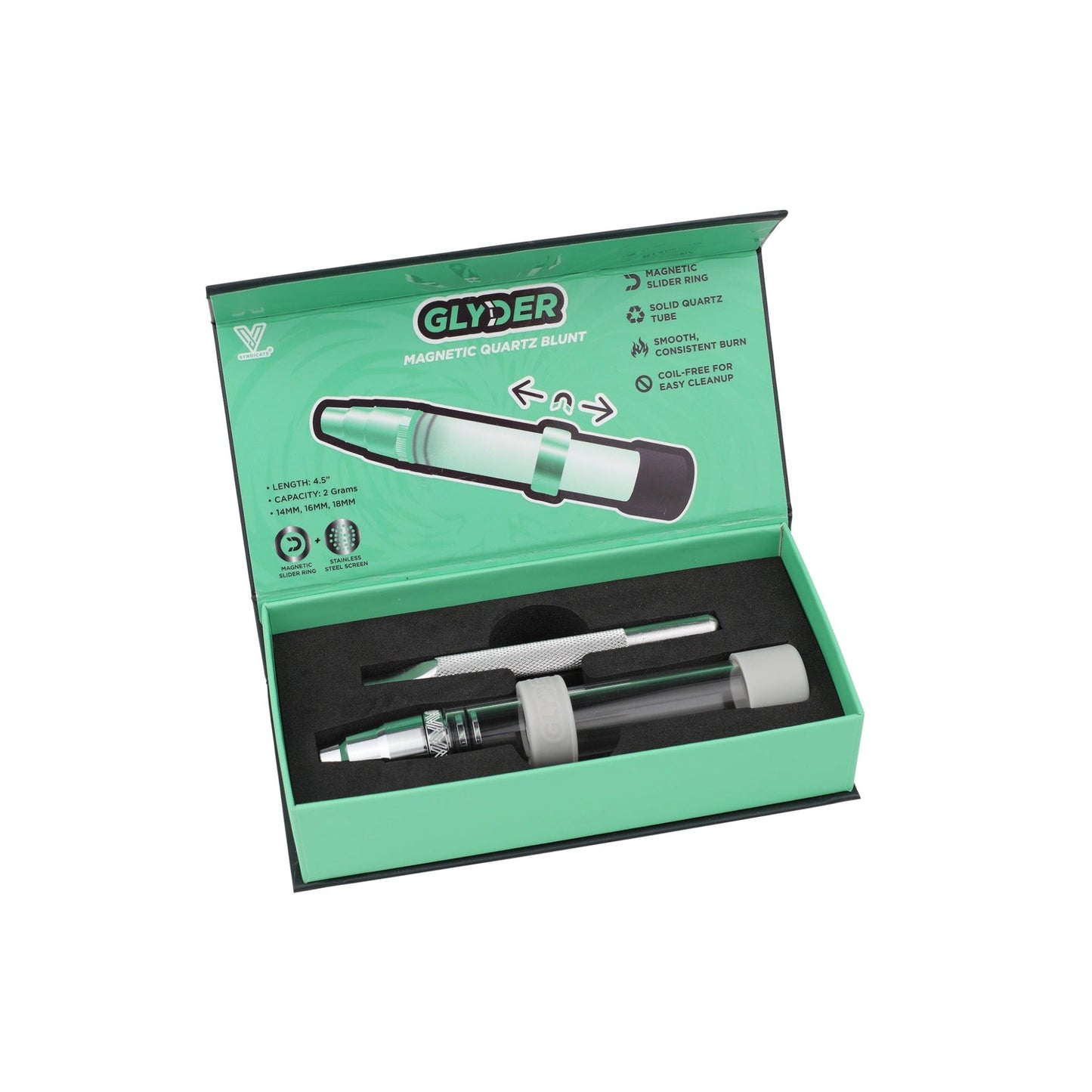 VS X E420 Glyder Magnetic Blunt Quartz Chillum 3.5in