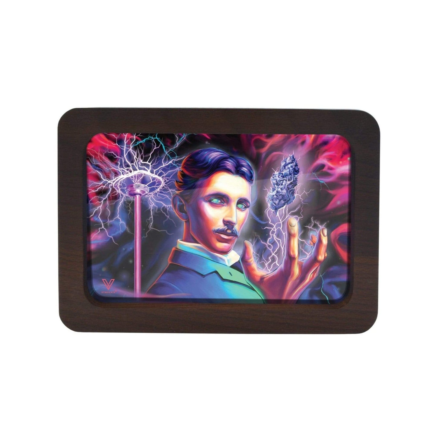 V Syndicate High Voltage 3D HD Wood Rolling Tray 12in