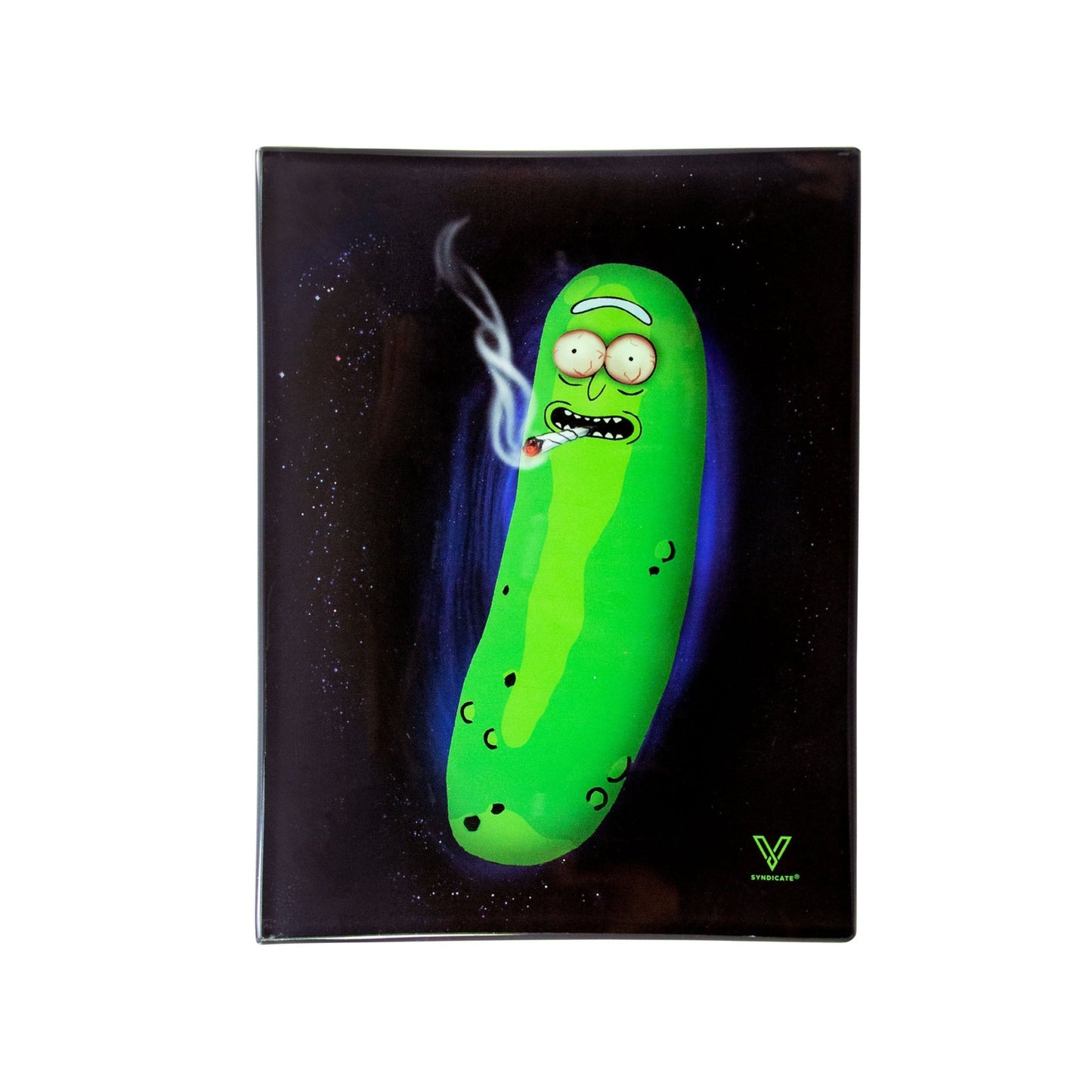 V Syndicate Pickle Glass Rolling Tray 6.75in