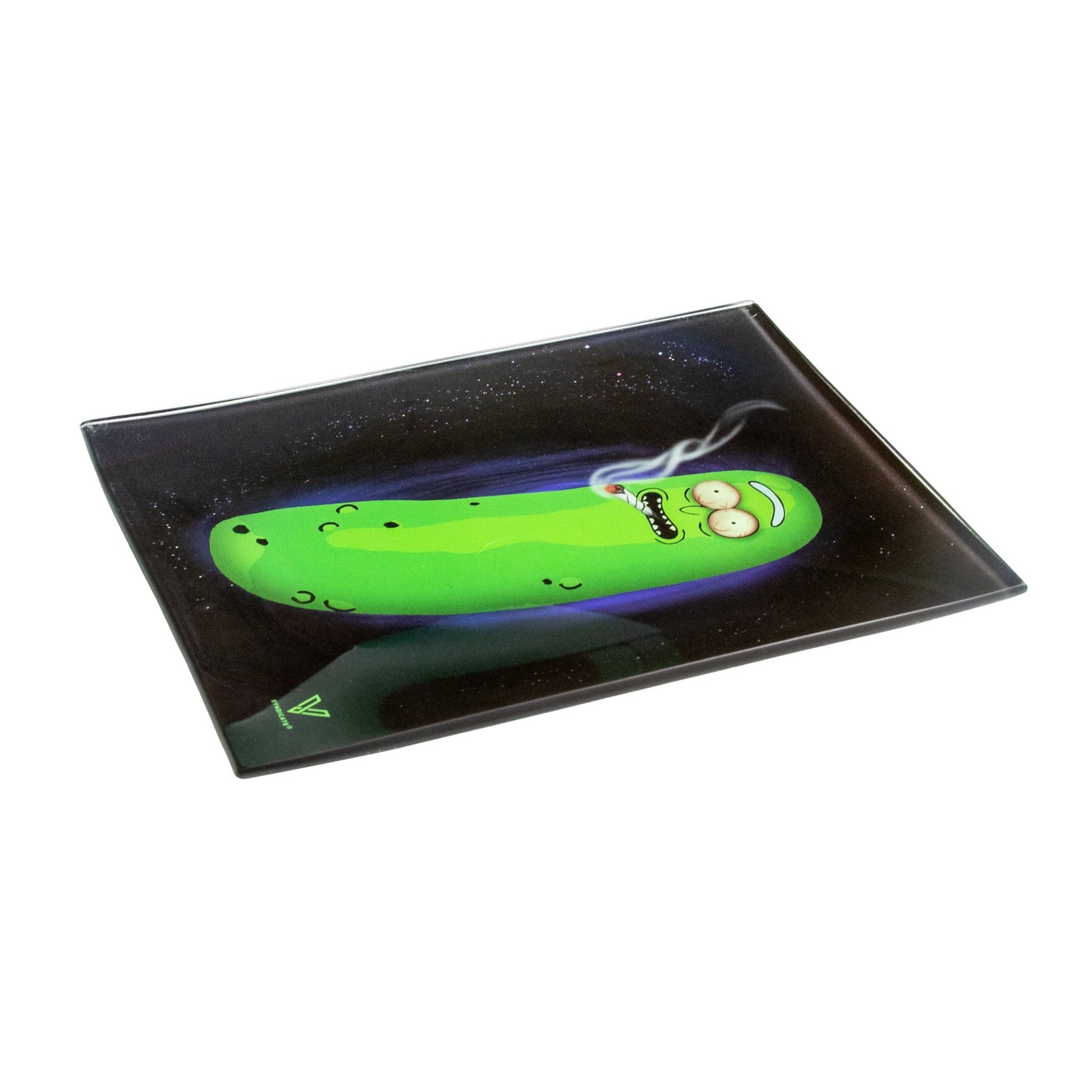 V Syndicate Pickle Glass Rolling Tray 6.75in