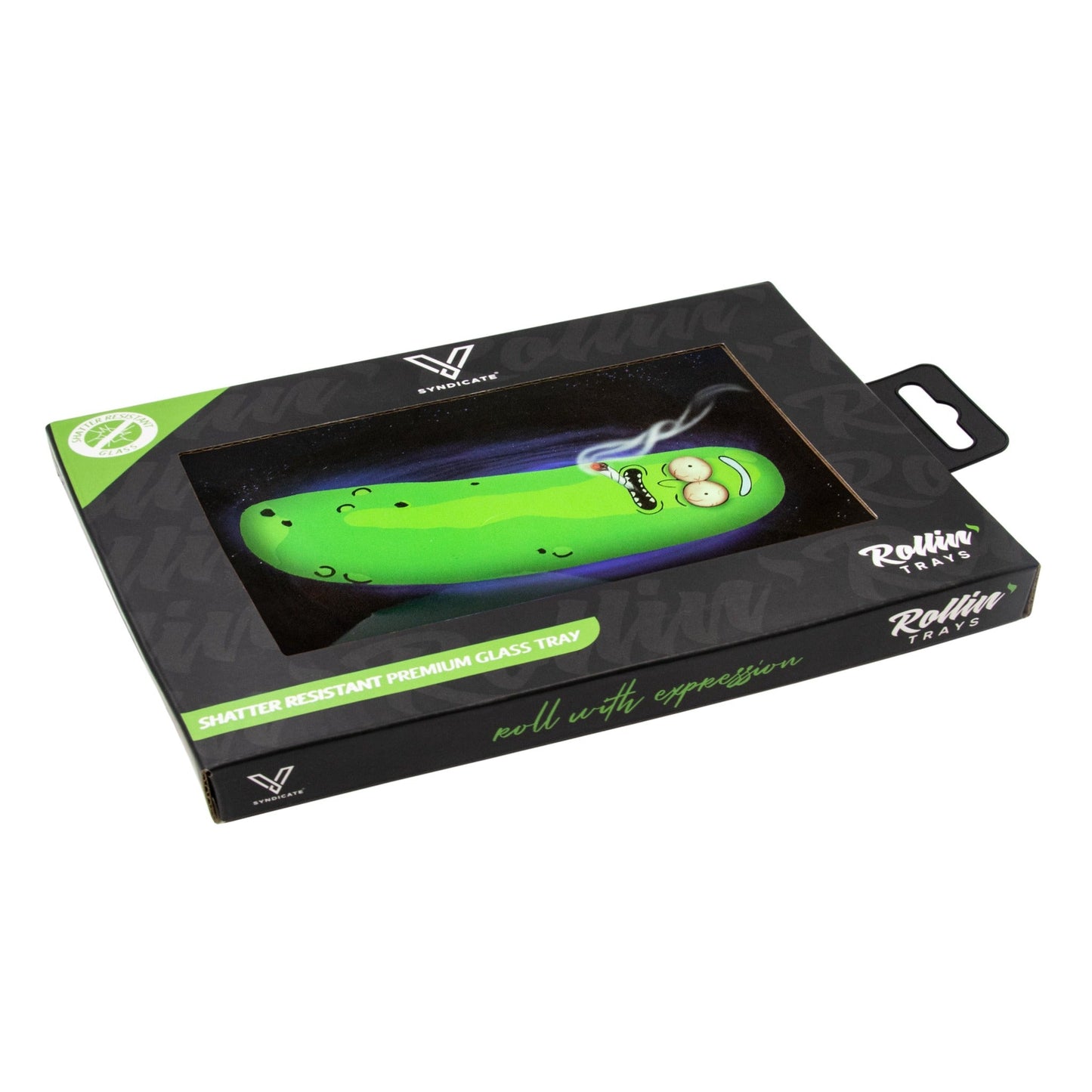 V Syndicate Pickle Glass Rolling Tray 6.75in