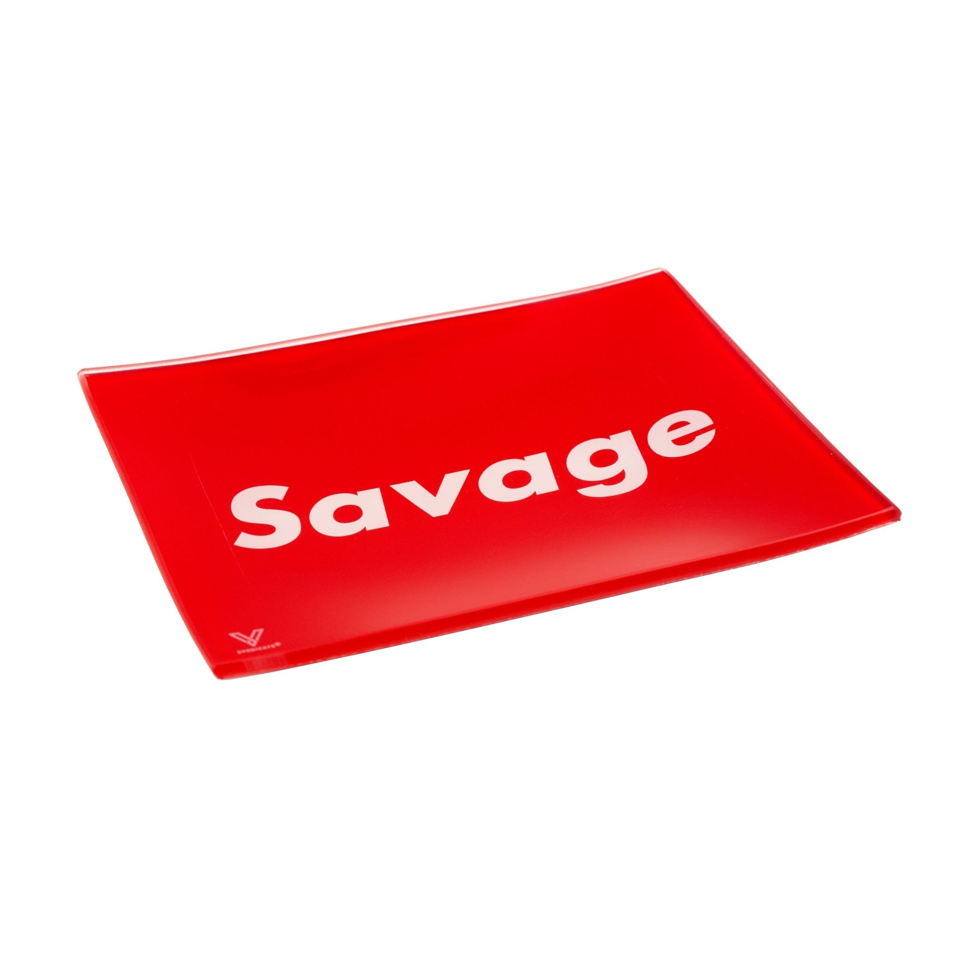 V Syndicate Savage Glass Rolling Tray 10.5in