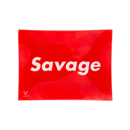 V Syndicate Savage Glass Rolling Tray 10.5in