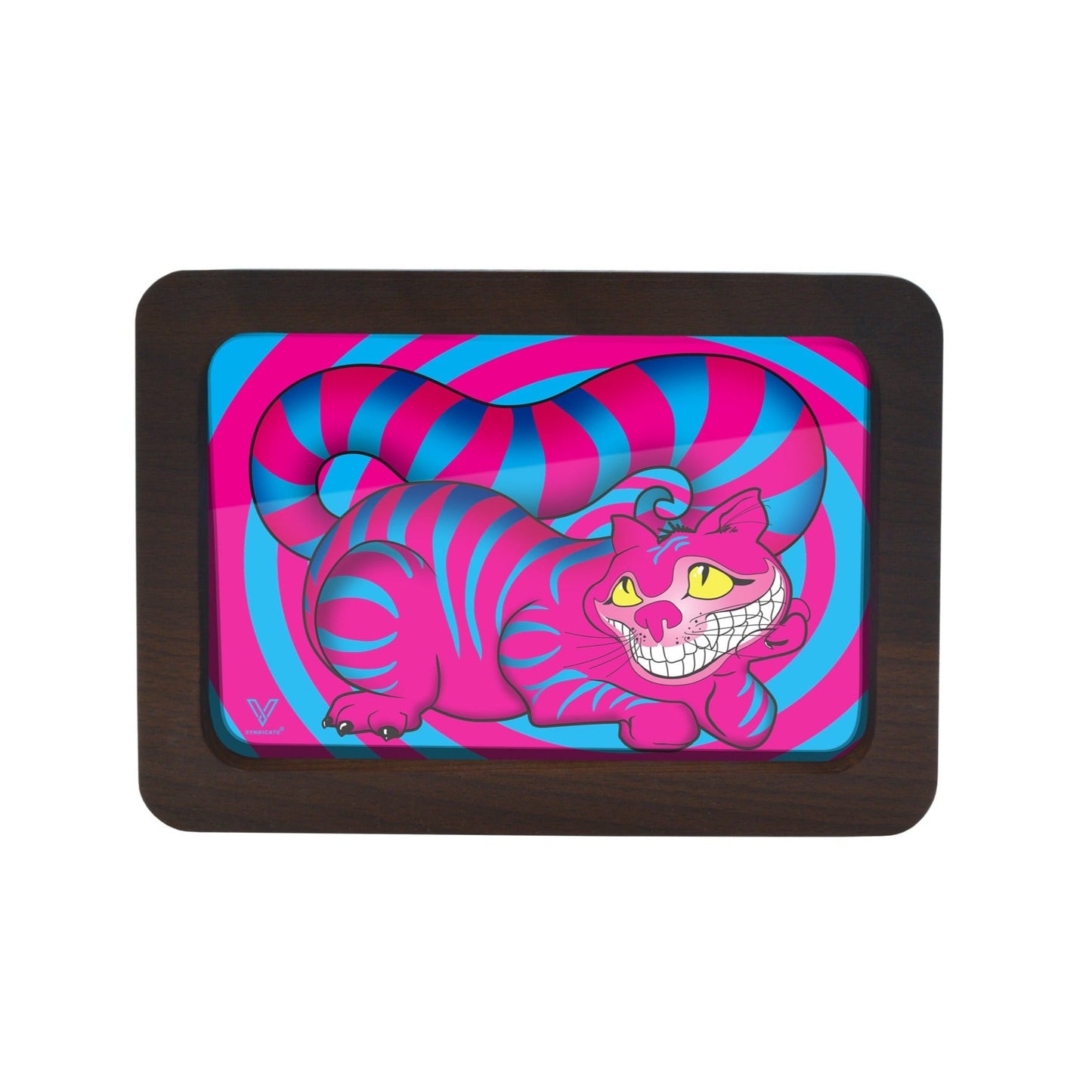 V Syndicate Seshigher Cat 3D HD Wood Rolling Tray 7.75in