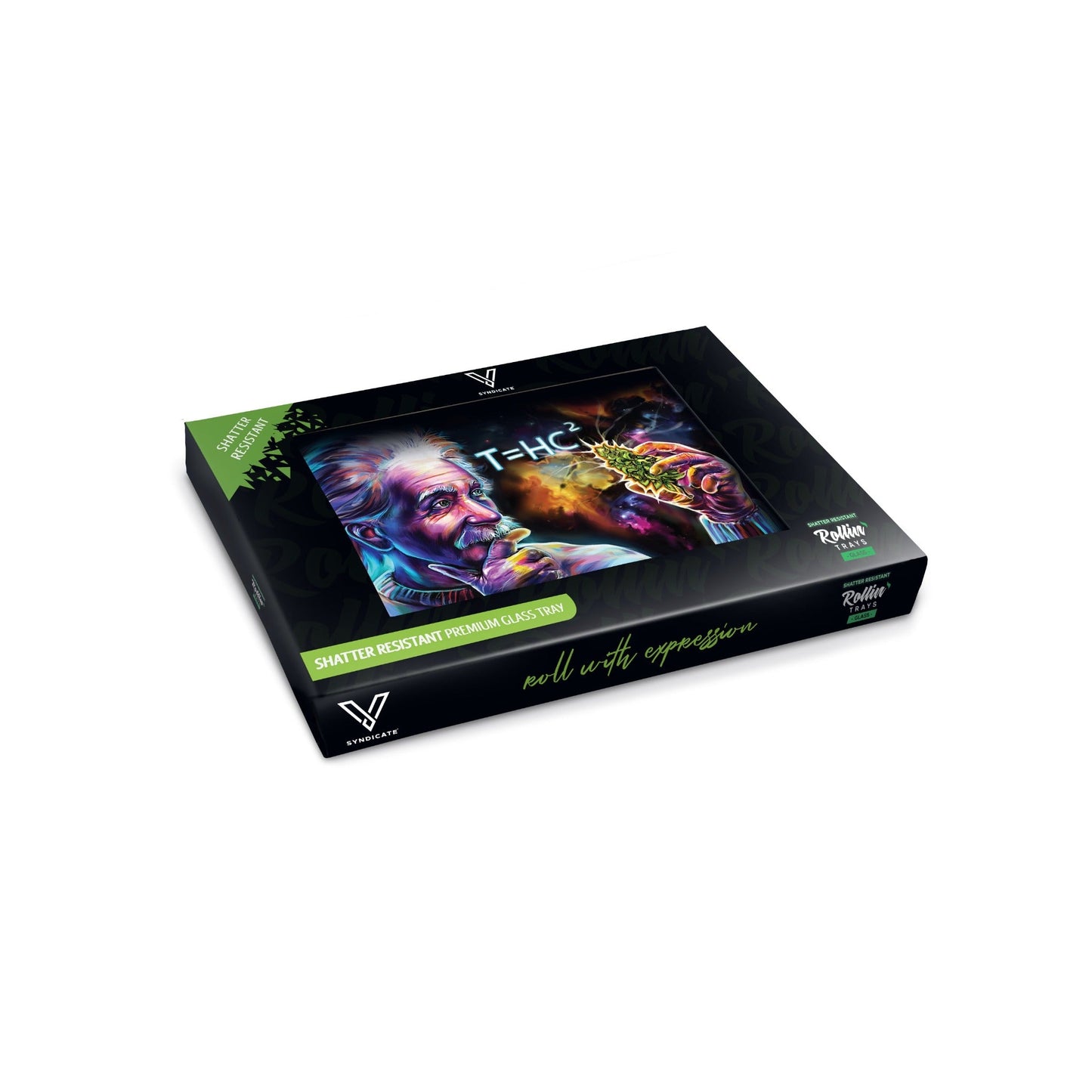 V Syndicate Glass Rolling Tray 6.75in
