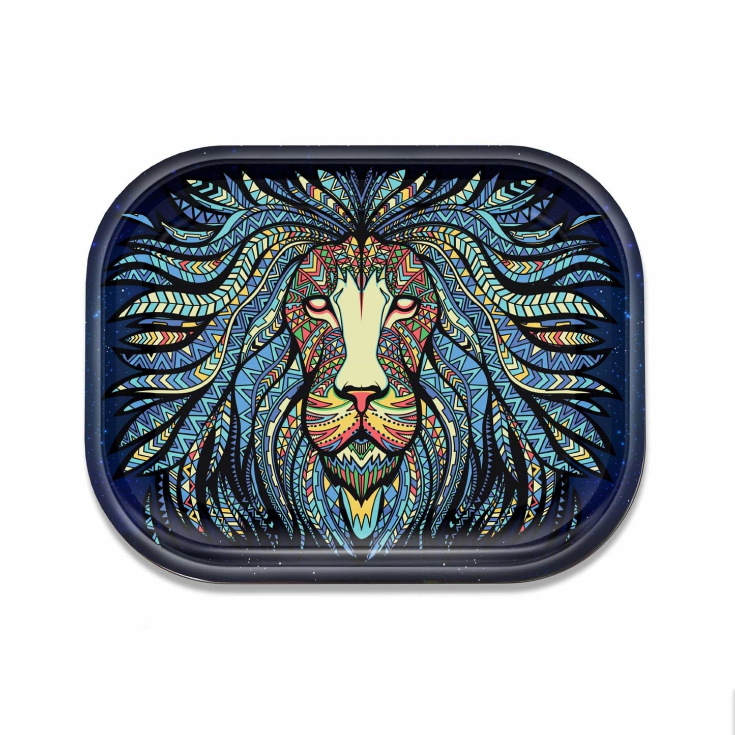 V Syndicate Tribal Lion Metal Rolling Tray 7in