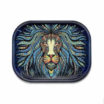 V Syndicate Tribal Lion Metal Rolling Tray 7in