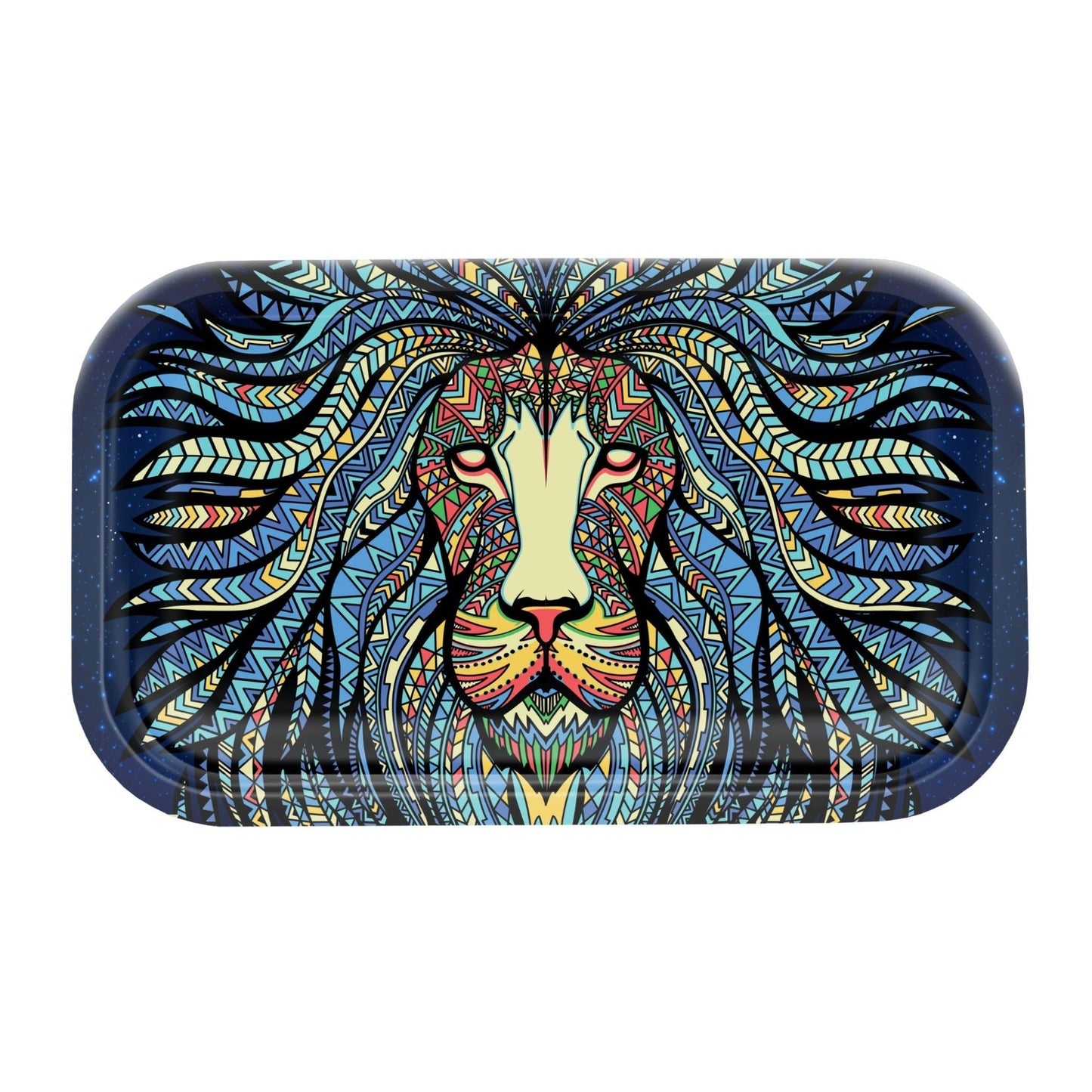 V Syndicate Tribal Lion Metal Rolling Tray 7in