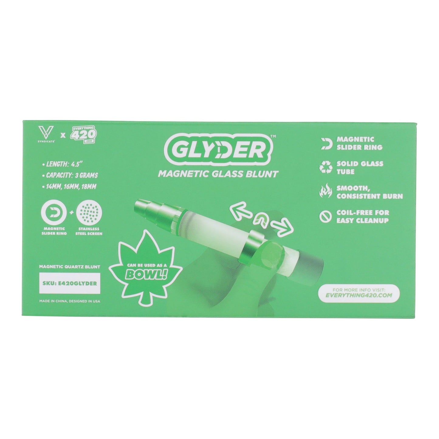 V Syndicate E420 Glyder Magnetic Quartz Blunt Chillum