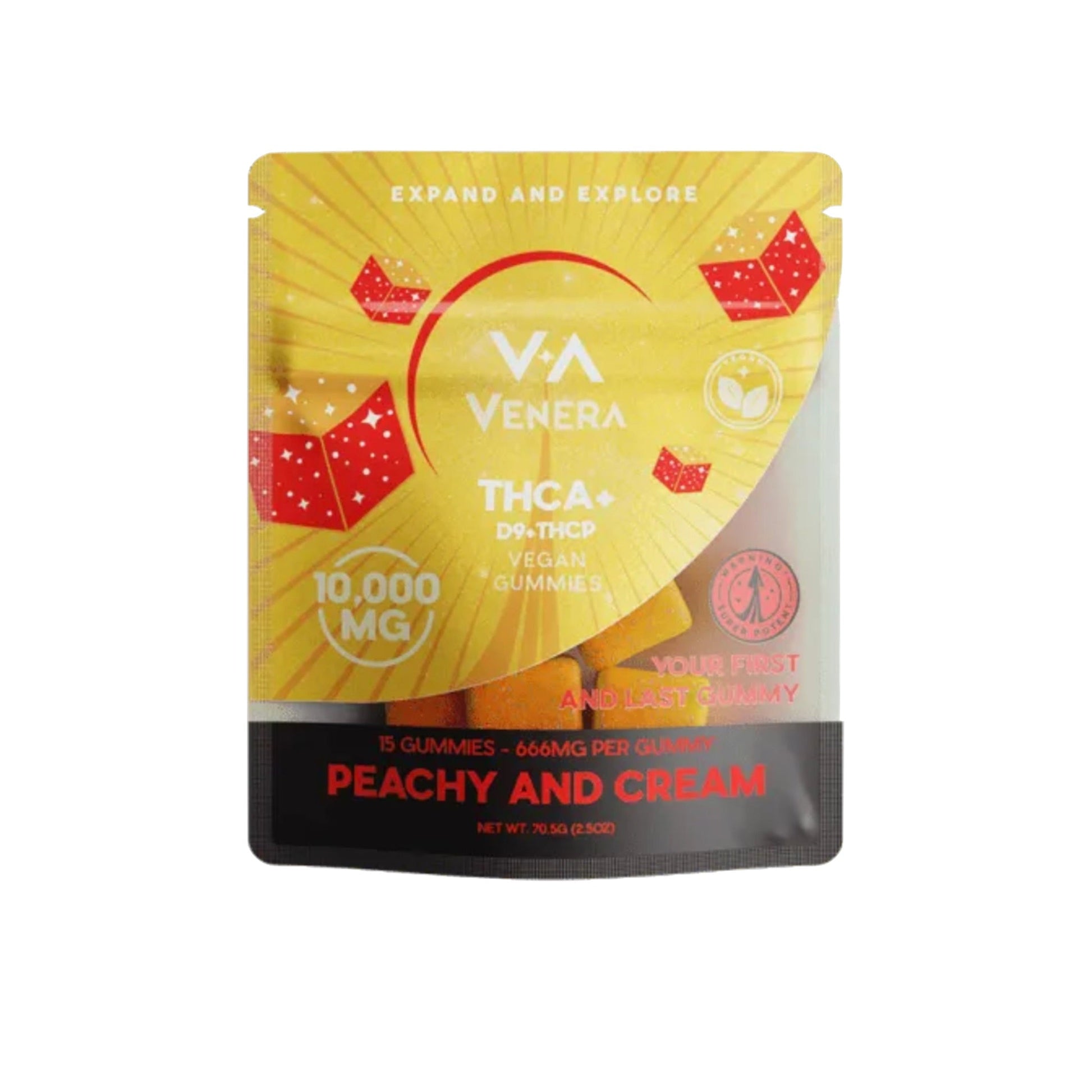 Venera Peachy N Cream THC-A Gummies 10000mg