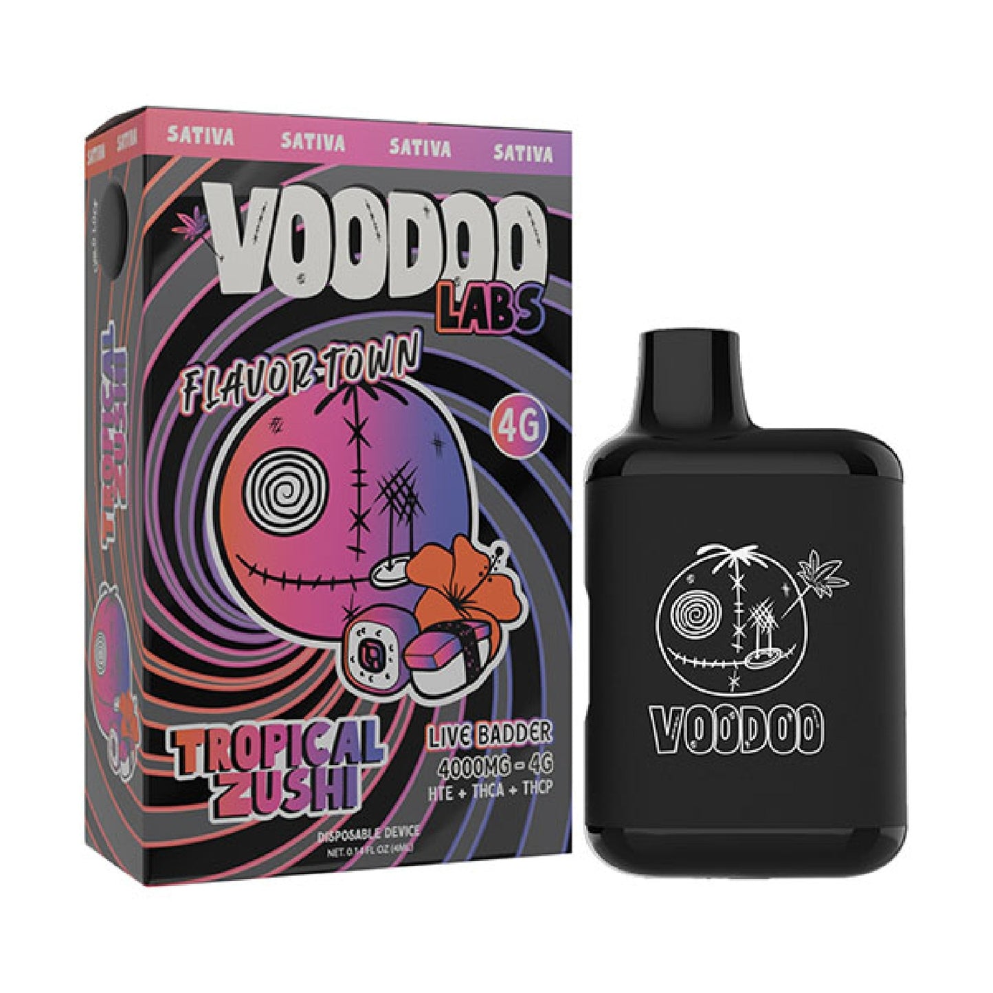 Voodoo Flavortown Live Badder THC-A Vaporizer 4000mg