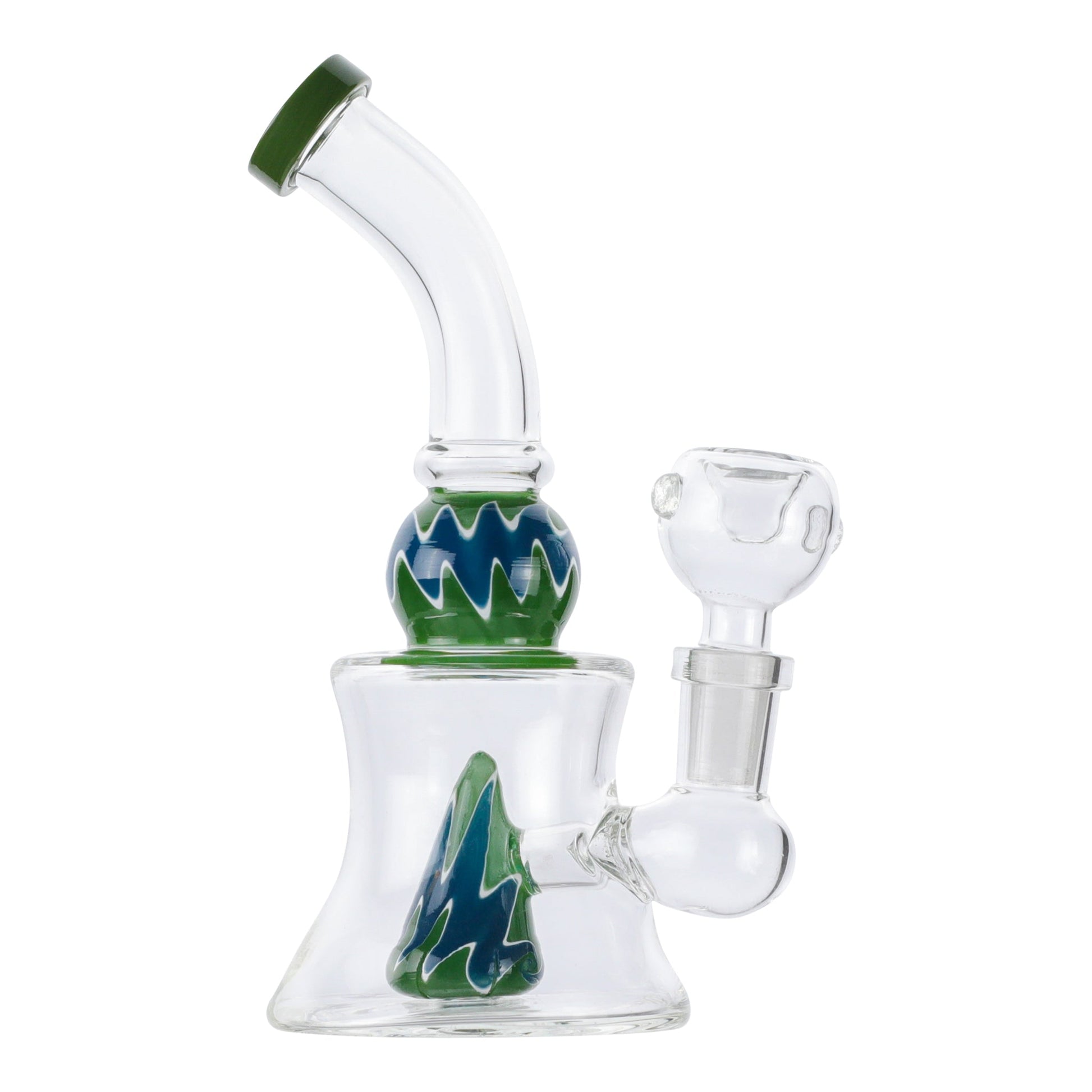 Allied International Wavy Conic Percolator Bong 6in Borosilicate Glass
