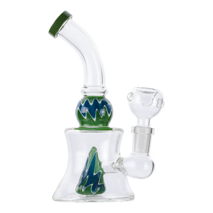 Allied International Wavy Conic Percolator Bong 6in Borosilicate Glass