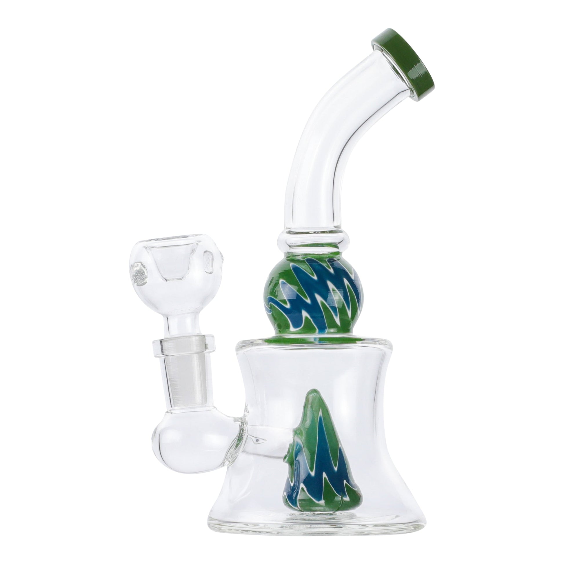 Allied International Wavy Conic Percolator Bong 6in Borosilicate Glass