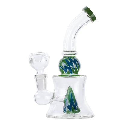 Allied International Wavy Conic Percolator Bong 6in Borosilicate Glass
