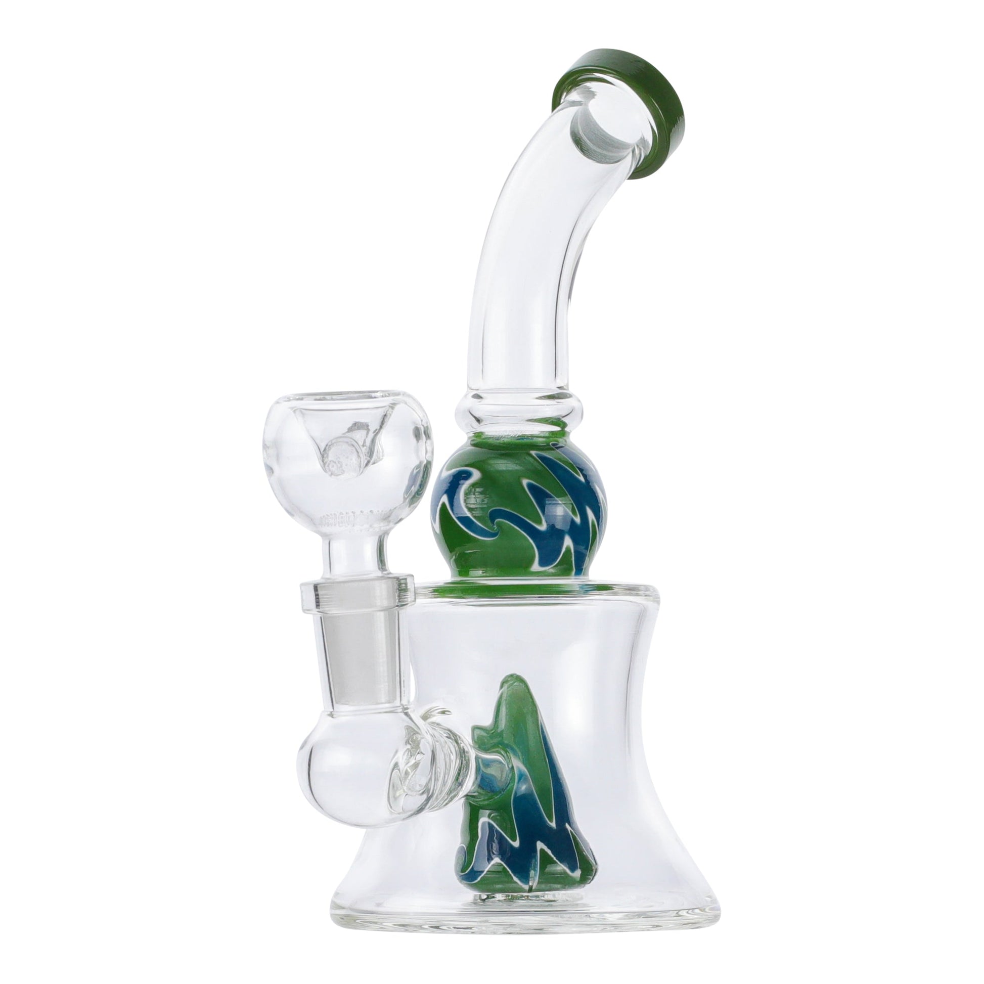 Allied International Wavy Conic Percolator Bong 6in Borosilicate Glass