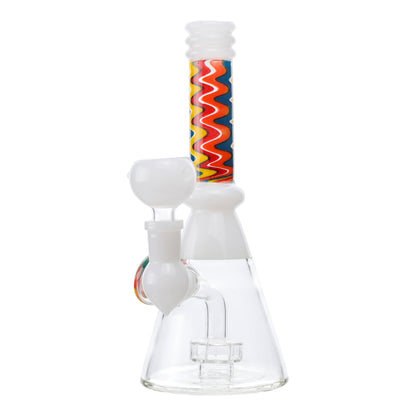 Wavy Train Beaker Bong 8in