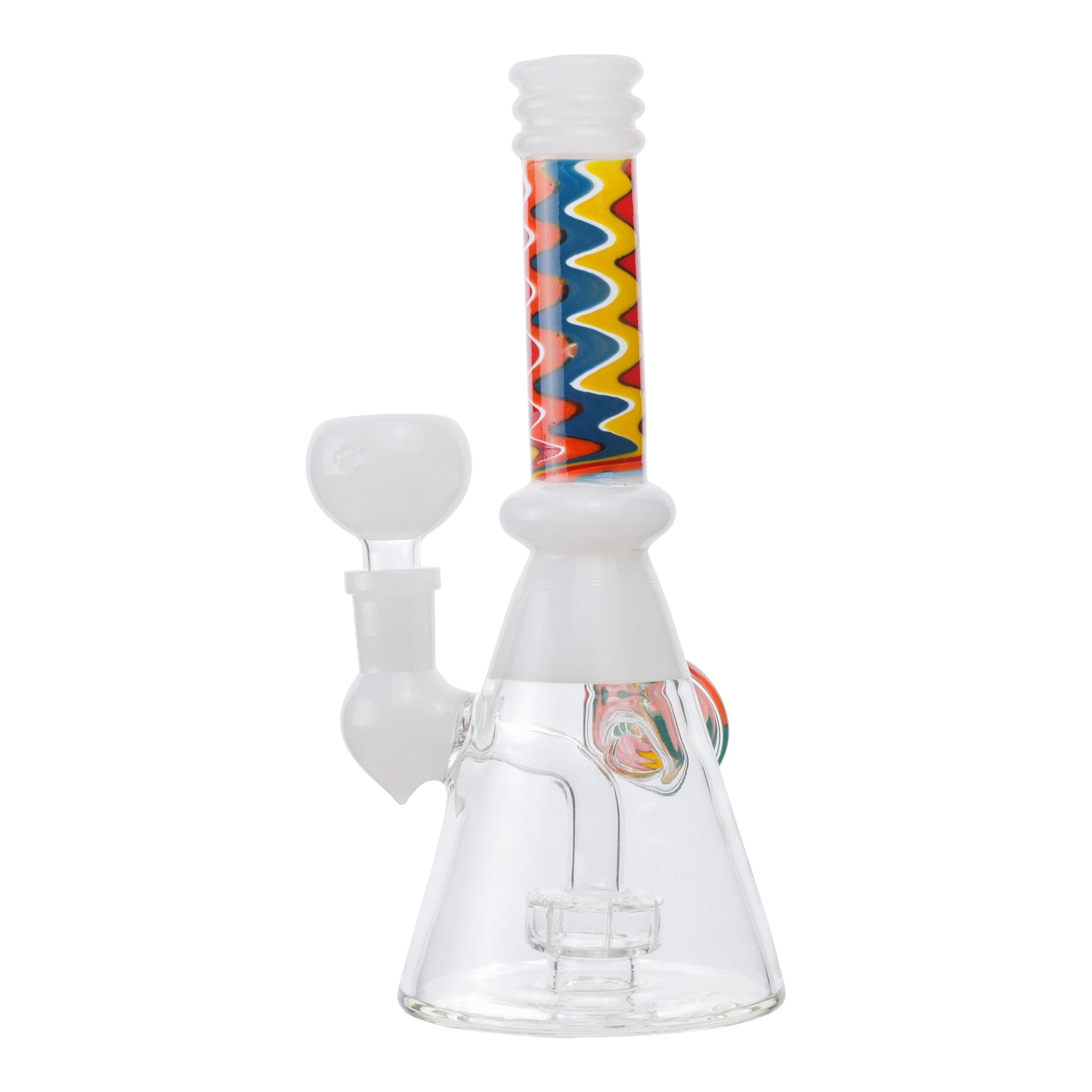 Wavy Train Beaker Bong 8in
