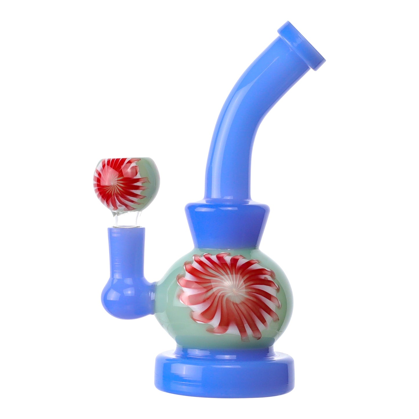 Allied International Wavy Watermelon Bong 7in