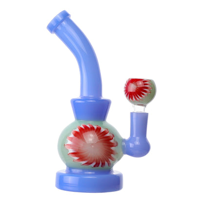 Allied International Wavy Watermelon Bong 7in
