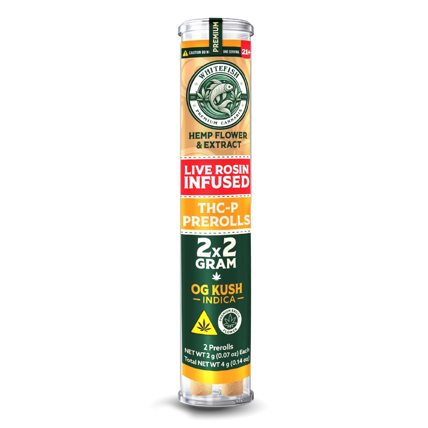 White Fish Live Rosin THC-P Pre-Roll 4g 2ct