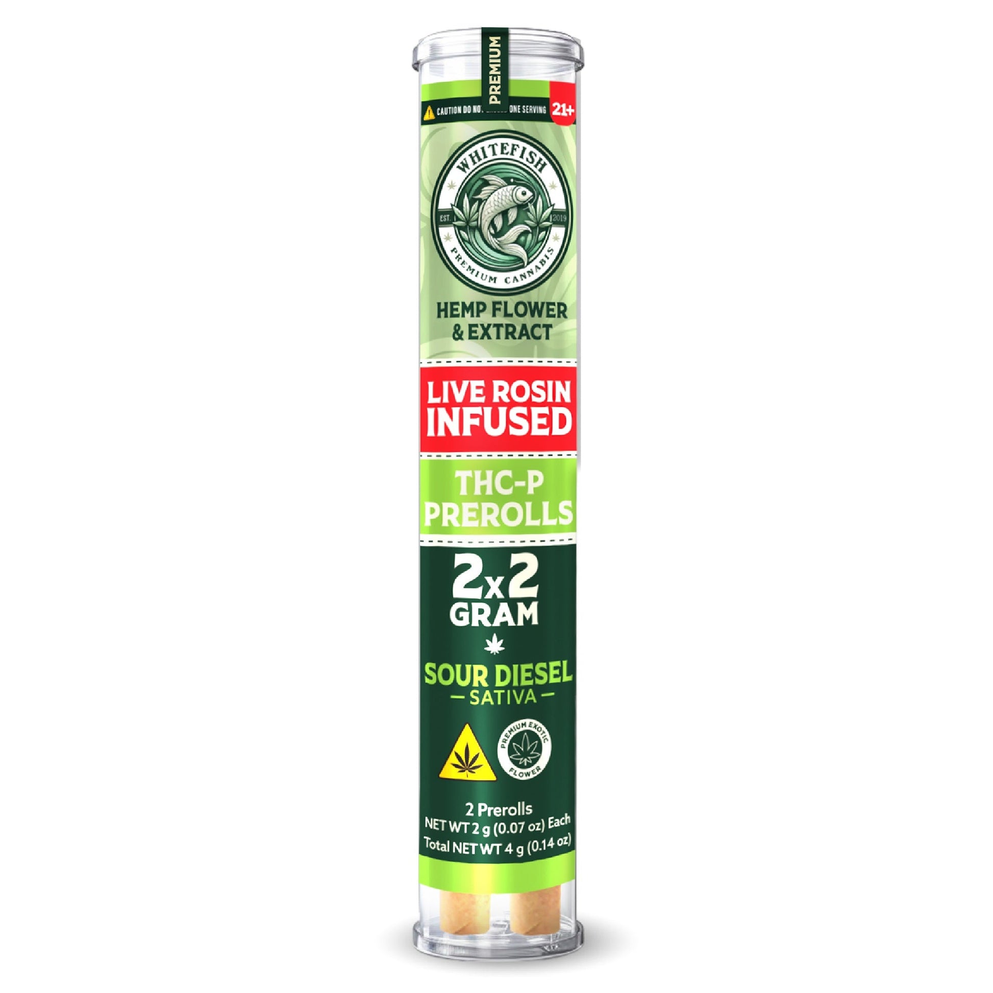 White Fish Live Rosin THC-P Pre-Roll 4g 2ct