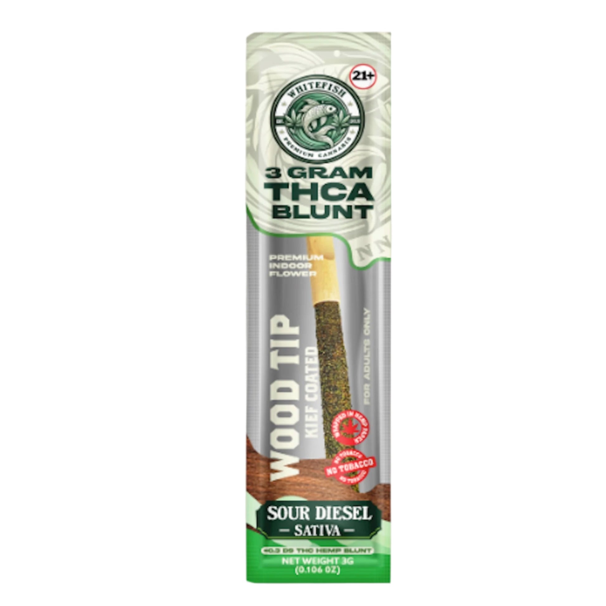 White Fish Wood Tip THC-A Blunt 3g