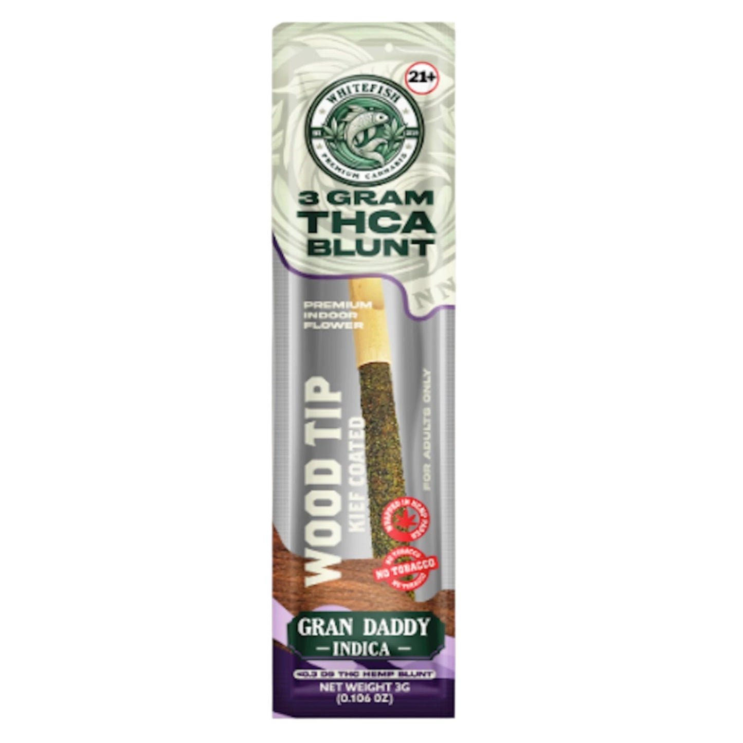 White Fish Wood Tip THC-A Blunt 3g