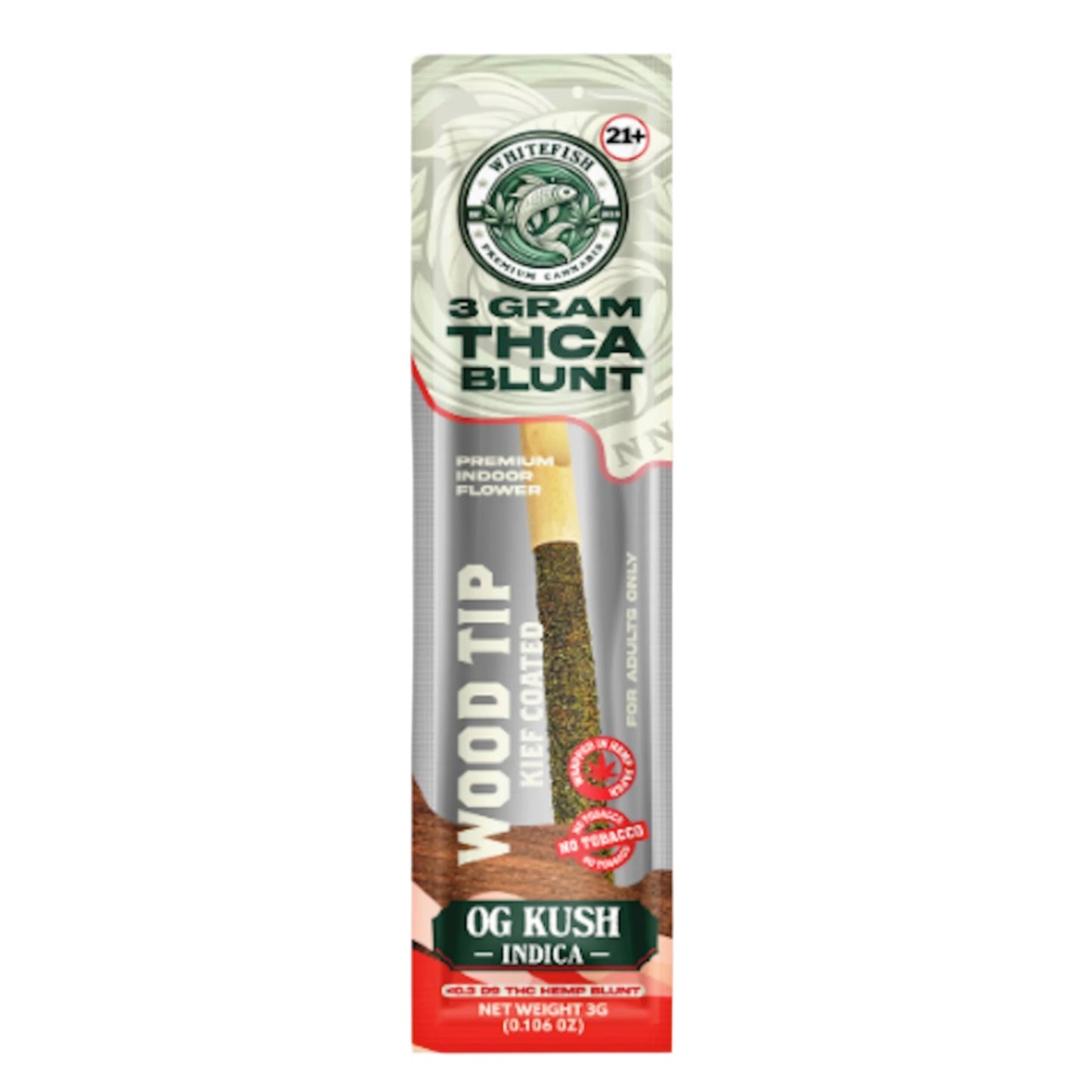 White Fish Wood Tip THC-A Blunt 3g