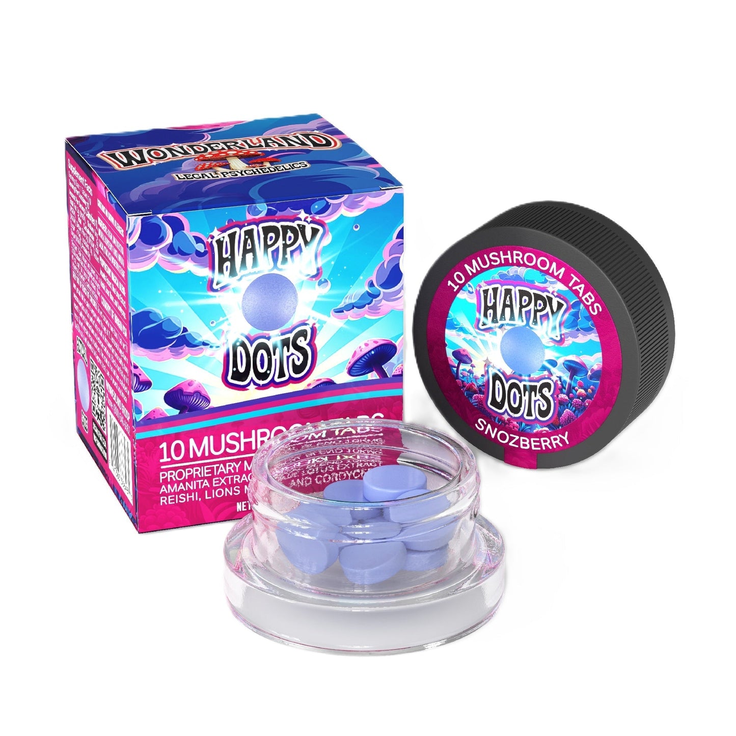 Happy Dots Wonderland Mushroom Tabs 10ct