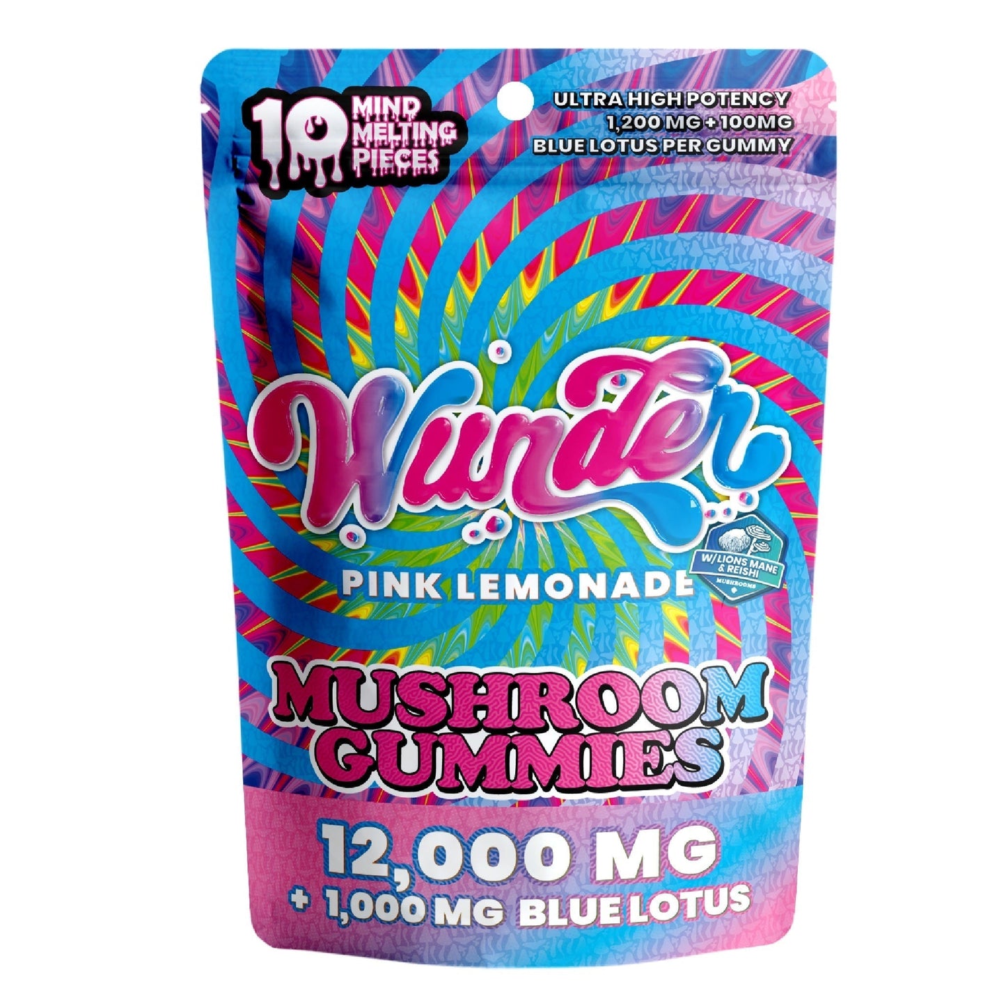 Wunder Ultra High Potency Mushroom Gummies 12000mg 10ct