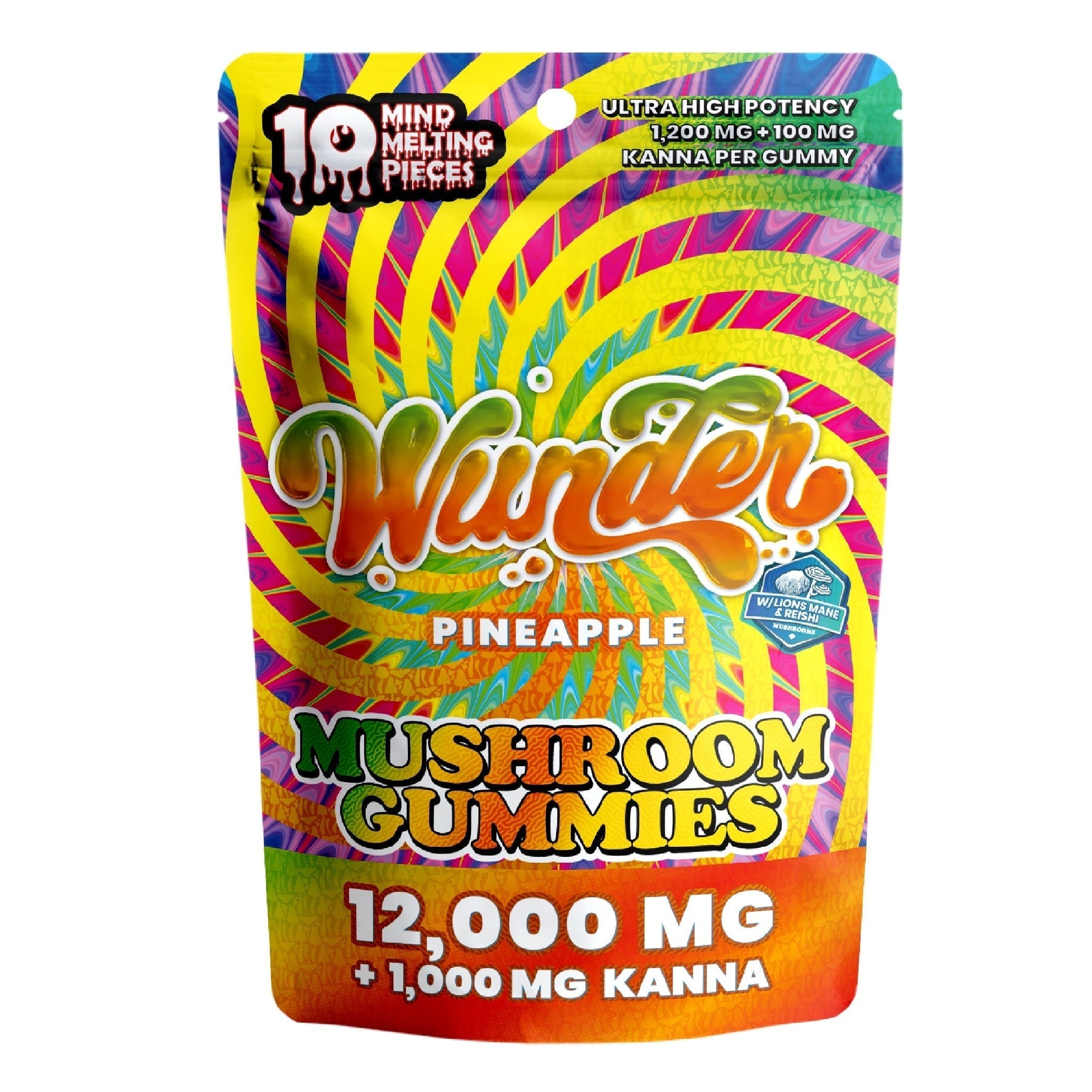 Wunder Ultra High Potency Mushroom Gummies 12000mg 10ct